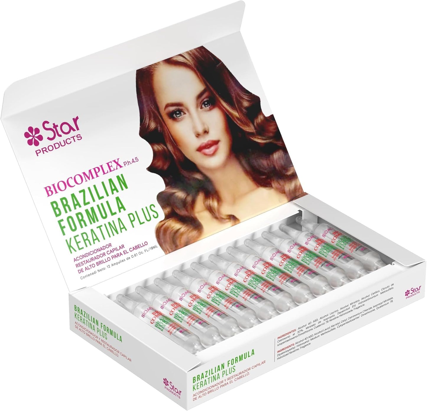 Bio Complex Brazilian Formula Keratin Plus – 12 Pack 0.61 oz Tubes | Professional Hair Smoothing