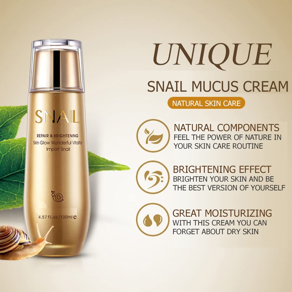 BIOAQUA Repair Snail Mucus Cream – Hydration & Skin Smoothing, 130 ml x 2