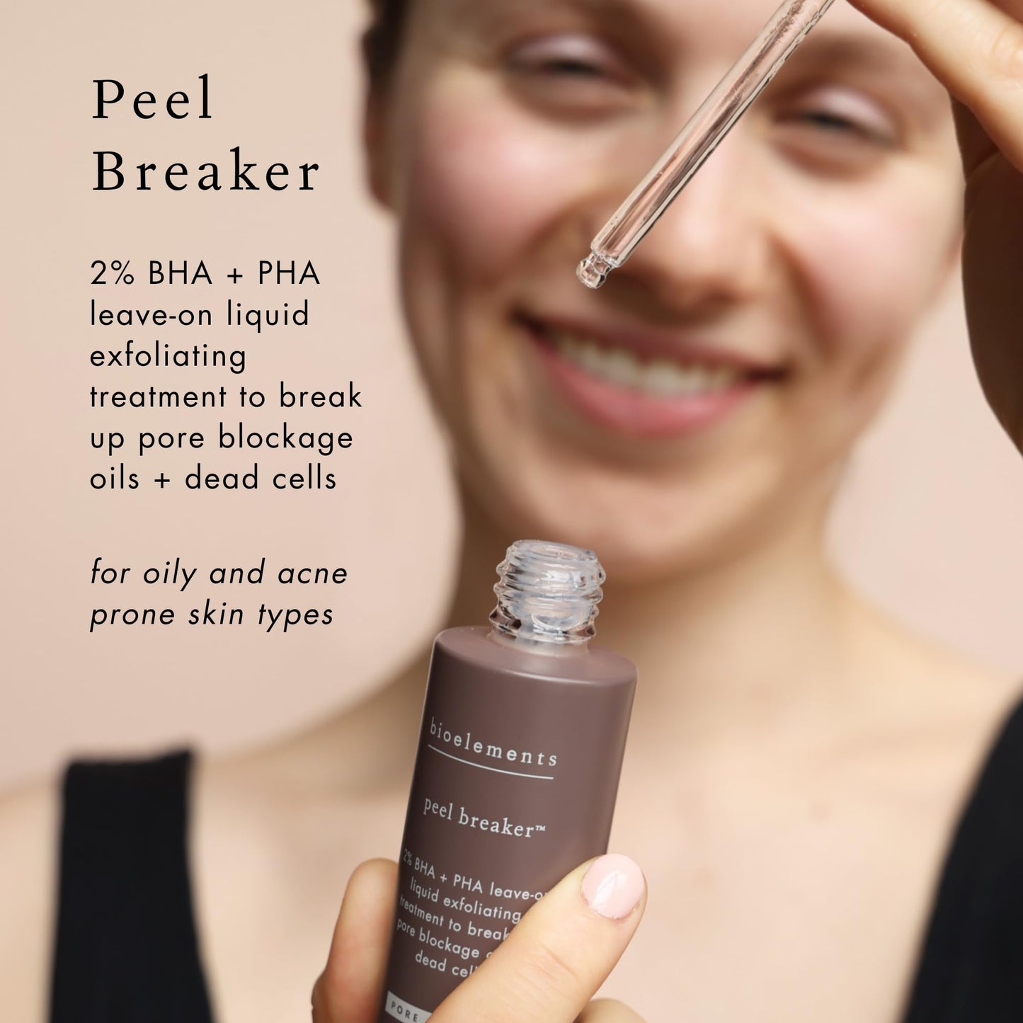 Bioelements Peel Breaker - 2% BHA + PHA Liquid Exfoliant for Clear, Smooth Skin