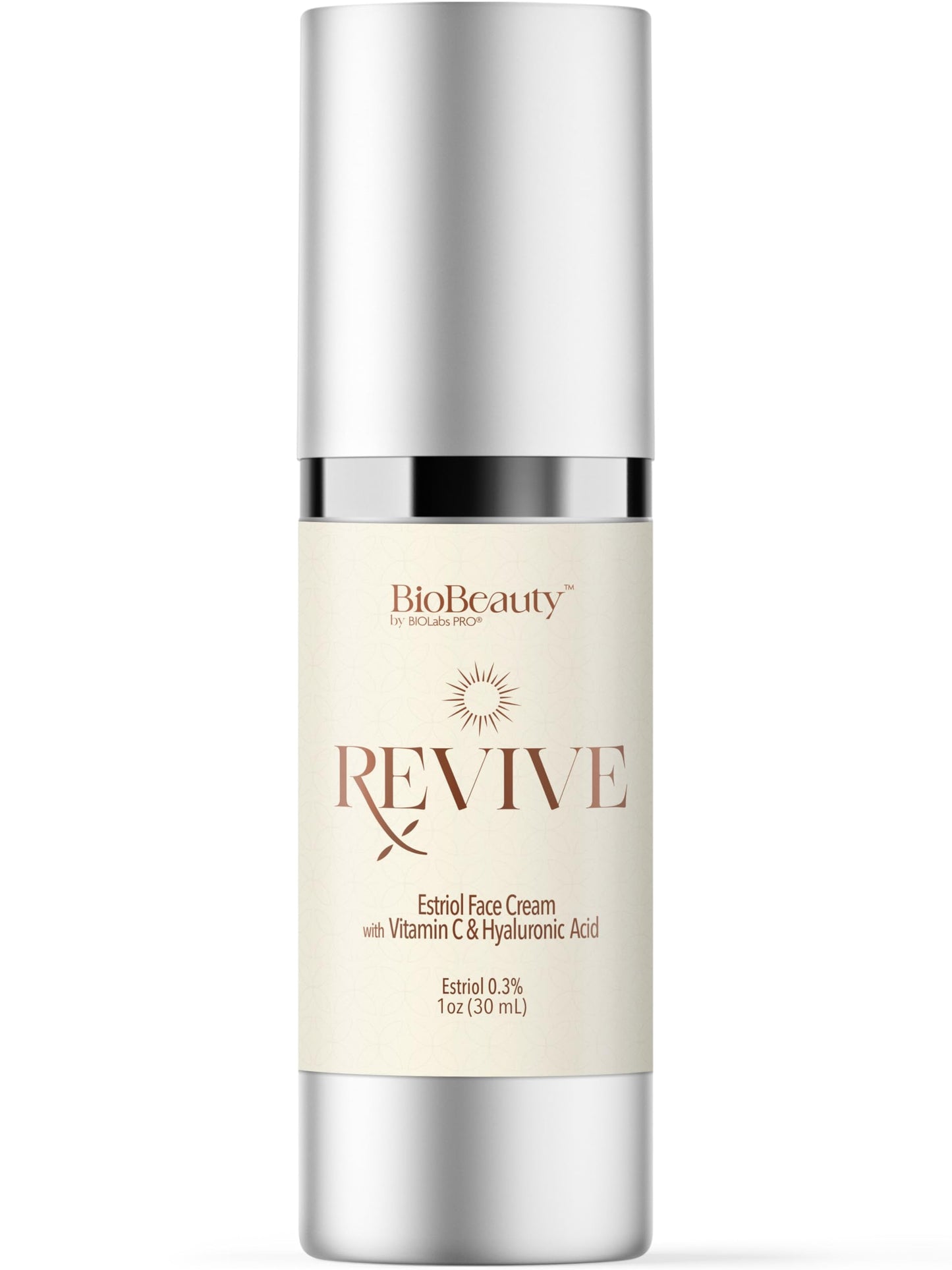 BIOBeauty Revive Day Cream – Bioidentical E3 0.3% Face Cream | Vitamin C, Hyaluronic Acid & Niacinamide | BIOLABS PRO