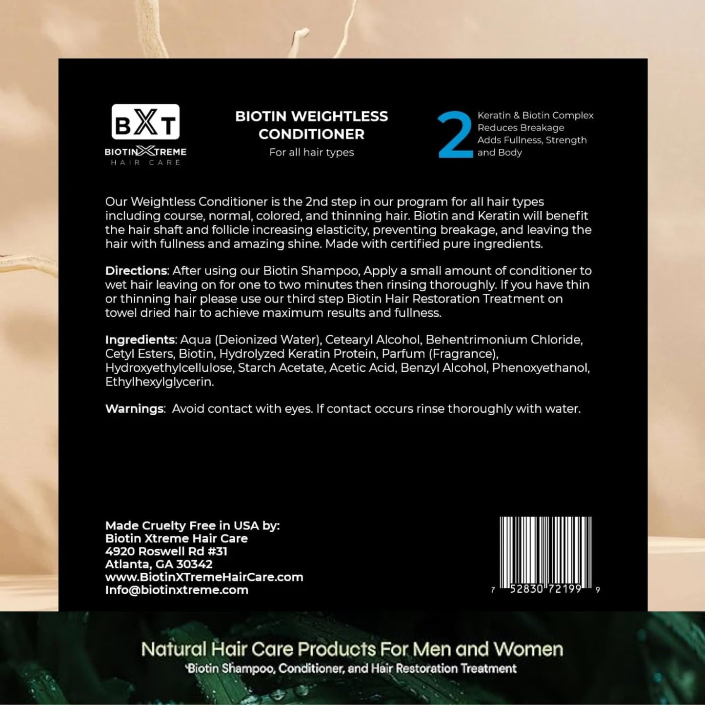 Biotin X Treme Natural Hair Growth Conditioner | Strengthen & Smooth Thinning Hair