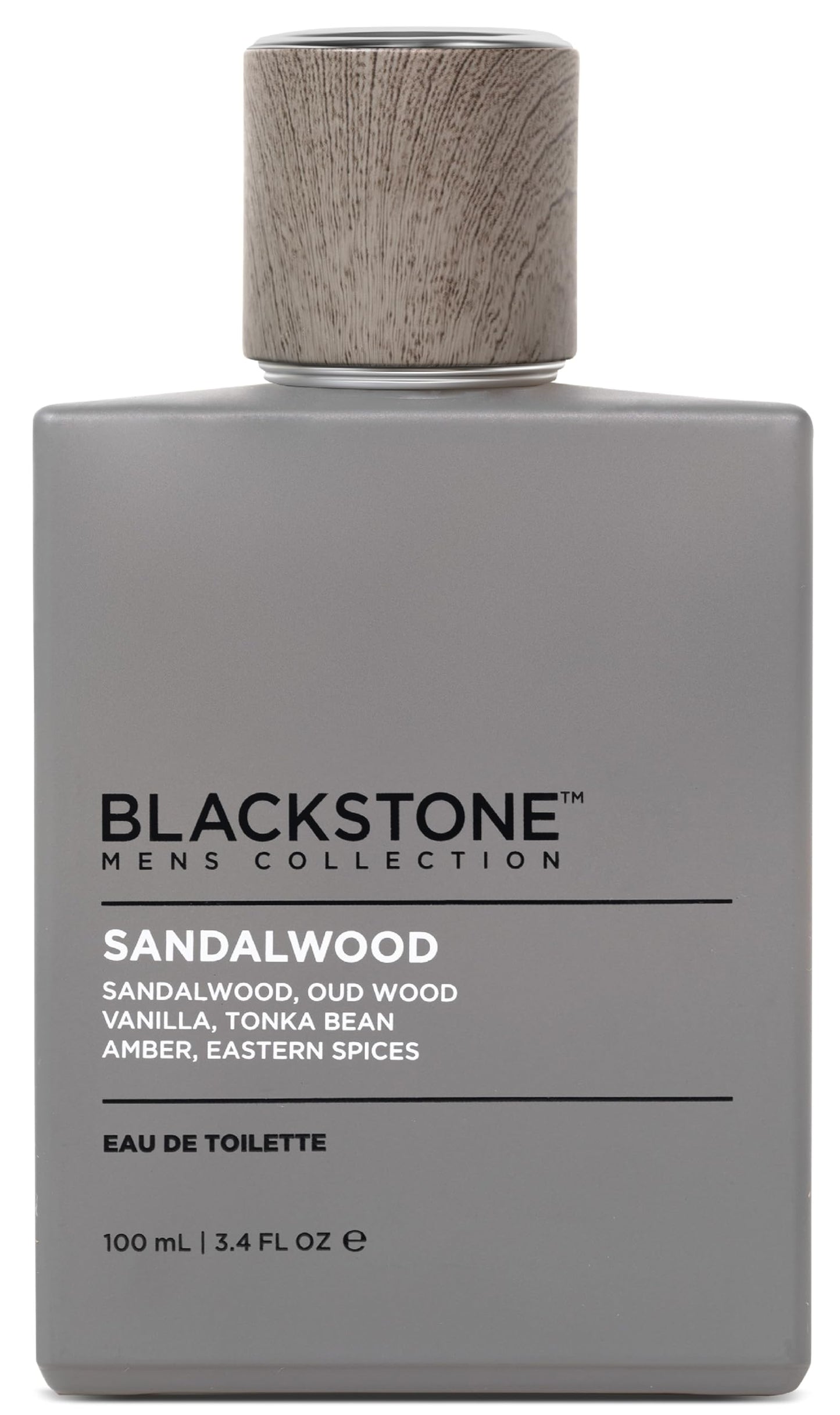 Blackstone Mens Collection Eau de Toilette – Sandalwood, Oud & Amber | Long-Lasting Fragrance | Travel Size 3.4 Fl Oz