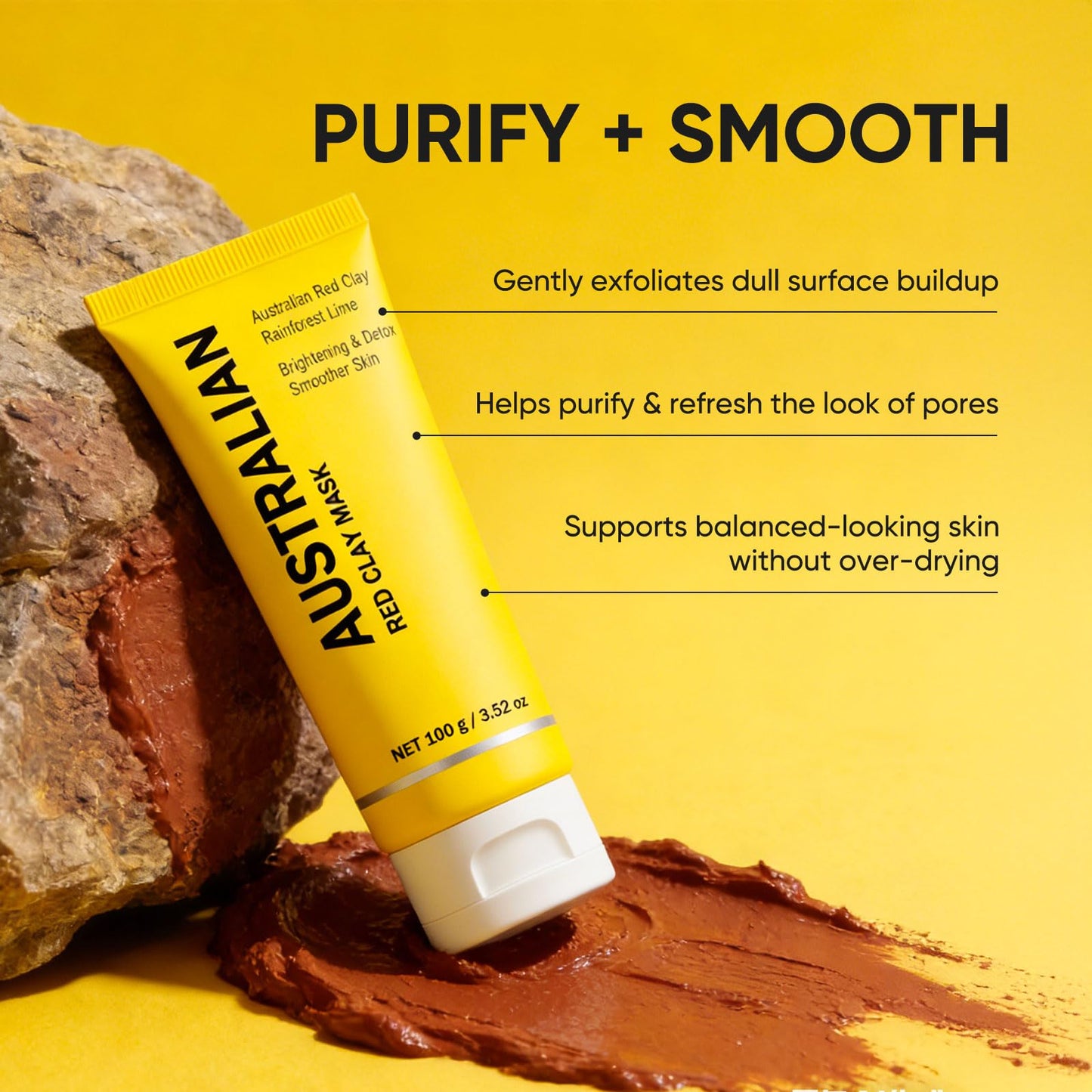 Boaccy Australian Red Clay Mask – Mineral-Rich Detox Mud with Kakadu Plum