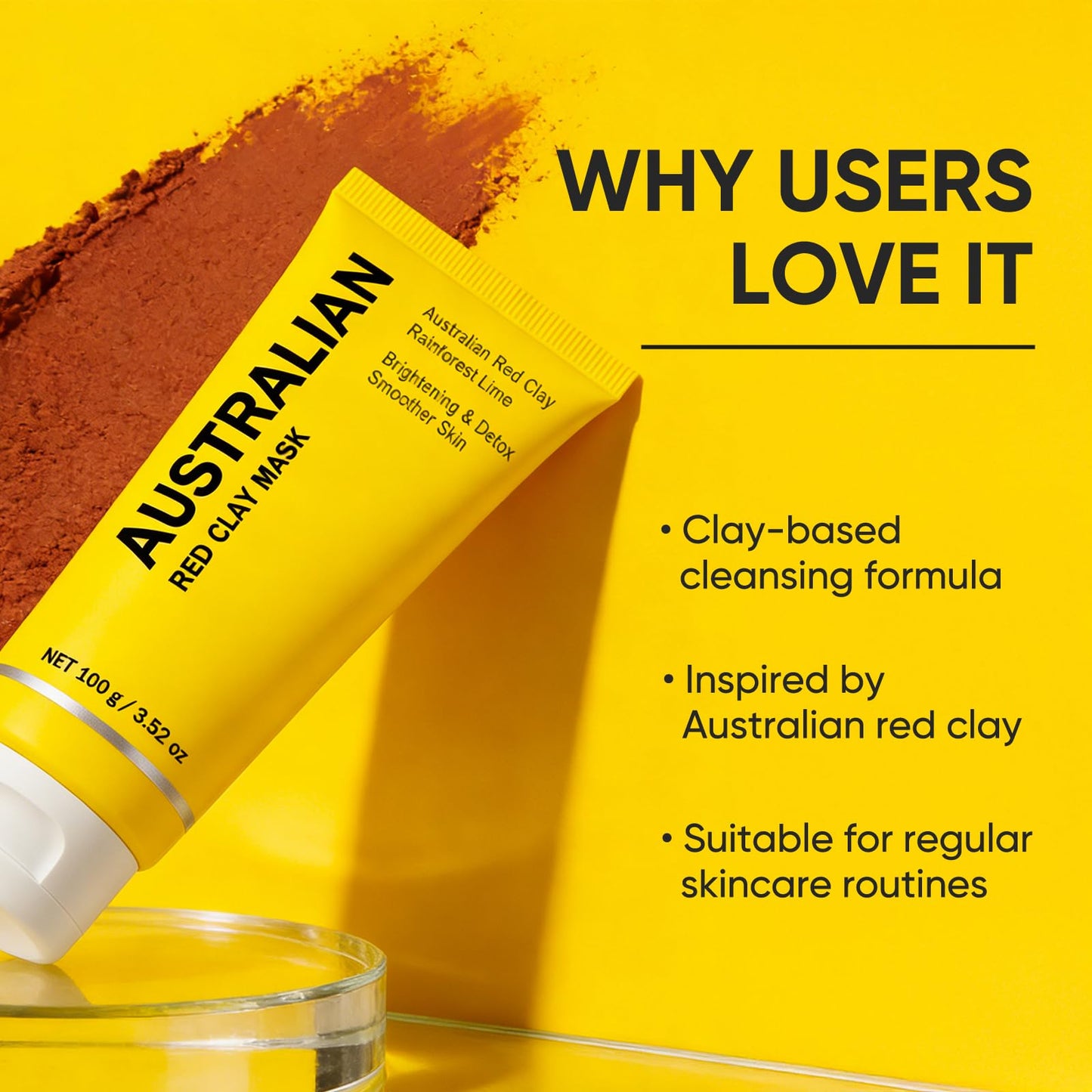 Boaccy Australian Red Clay Mask – Mineral-Rich Detox Mud with Kakadu Plum
