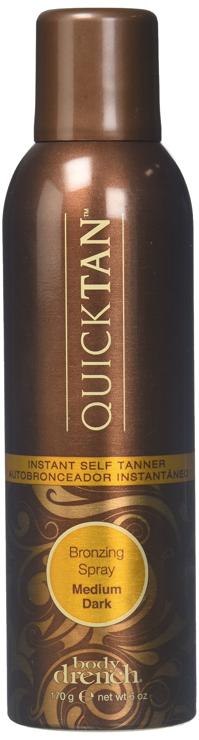 Body Drench QuickTan Instant Self Tanner Spray – Medium/Dark Bronze, 6 fl oz (Pack of 3)
