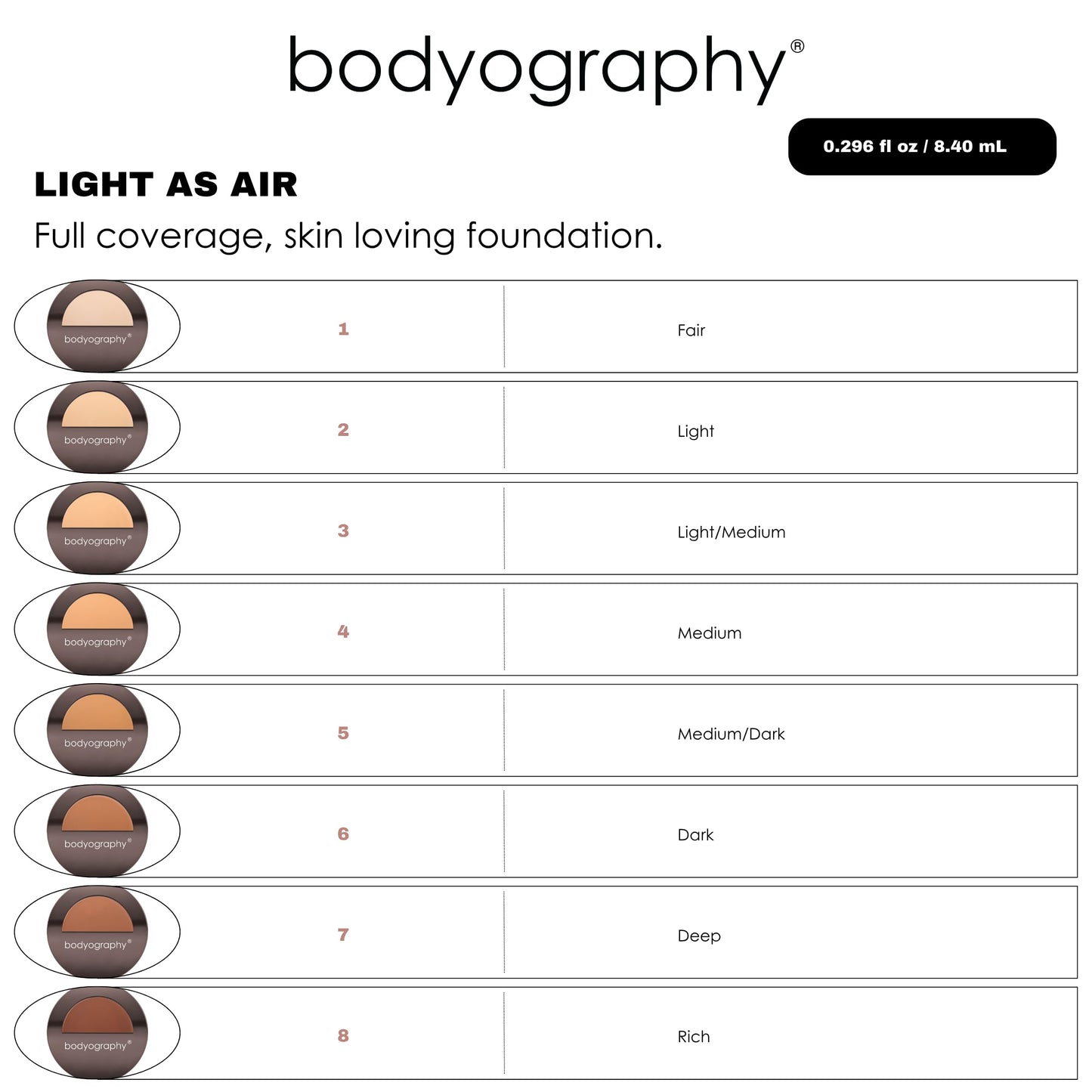 Bodyography Silk Cream Foundation #01 Fair – Weightless, Buildable Coverage & Hydration