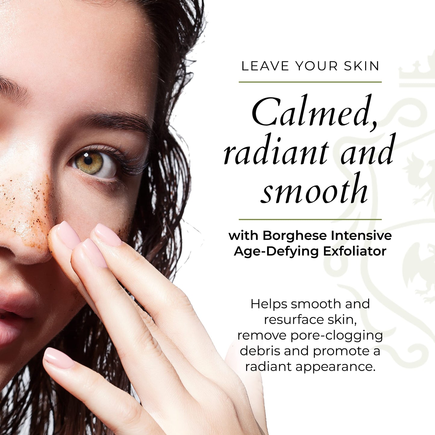 Borghese Intensive Age Defying Exfoliator – Weekly Foaming Facial Scrub with Peptides & Hyaluronic Acid