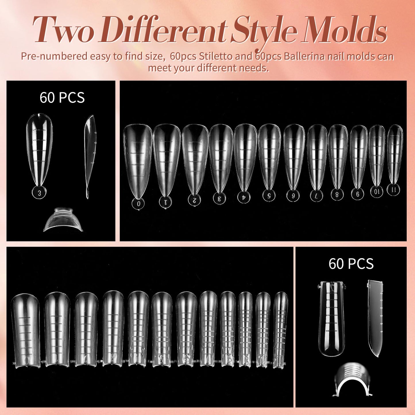 Born Pretty Poly Extension Gel Kit – 12 Colors Nude Pink Set with Mini LED Lamp, Base Coat & Top Coat
