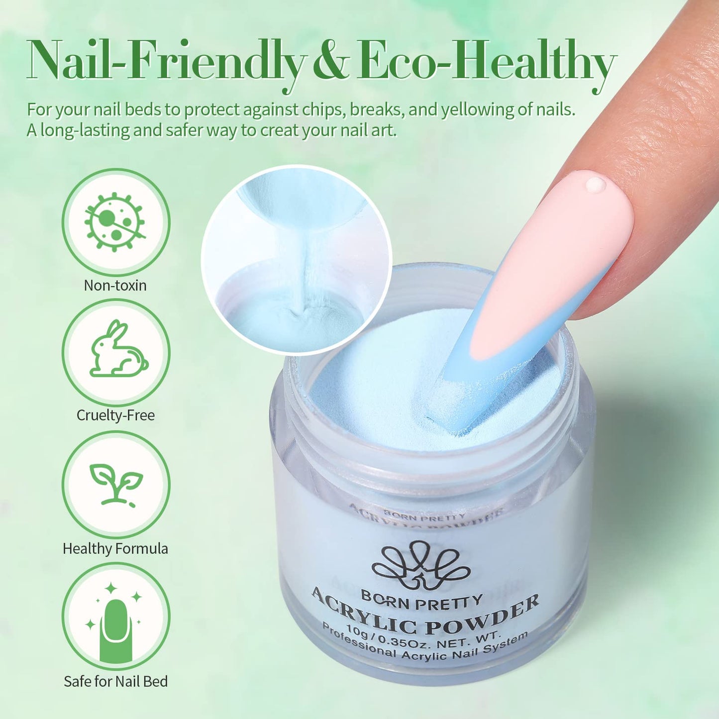 Born Pretty 36-Color Acrylic Powder Set – All-Season Nail Art Kit (No Lamp)