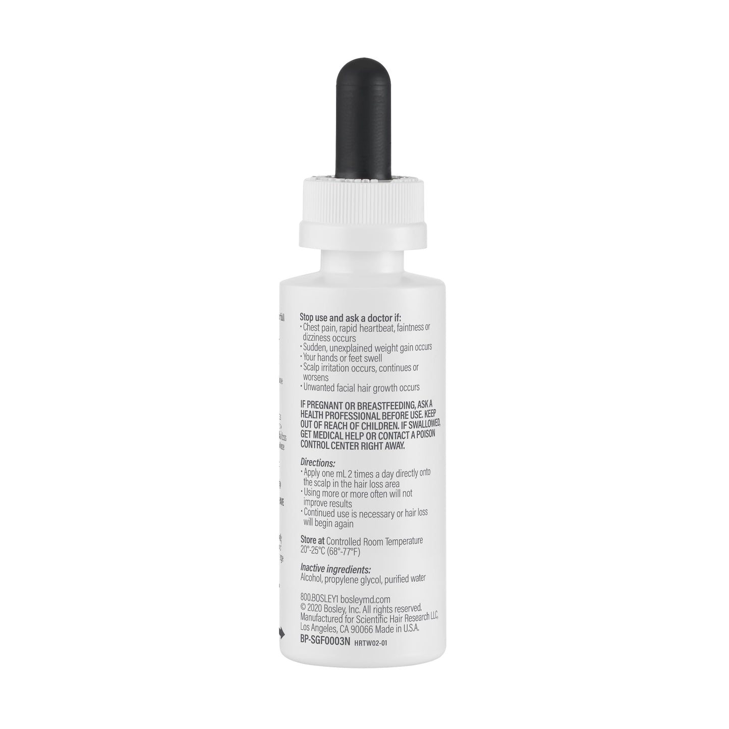 BosleyMD Hair Regrowth Treatment Regular Strength for Women – 2 x 2 Oz (2 Count)