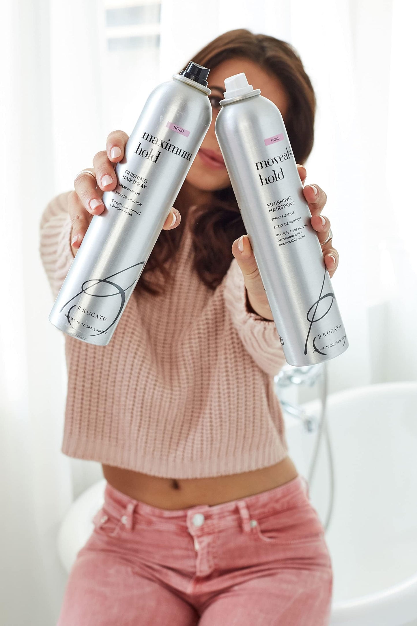Brocato Maximum Hold Finishing Hairspray (50% VOC) 10oz | All-Day Hold, Shine & Style Control