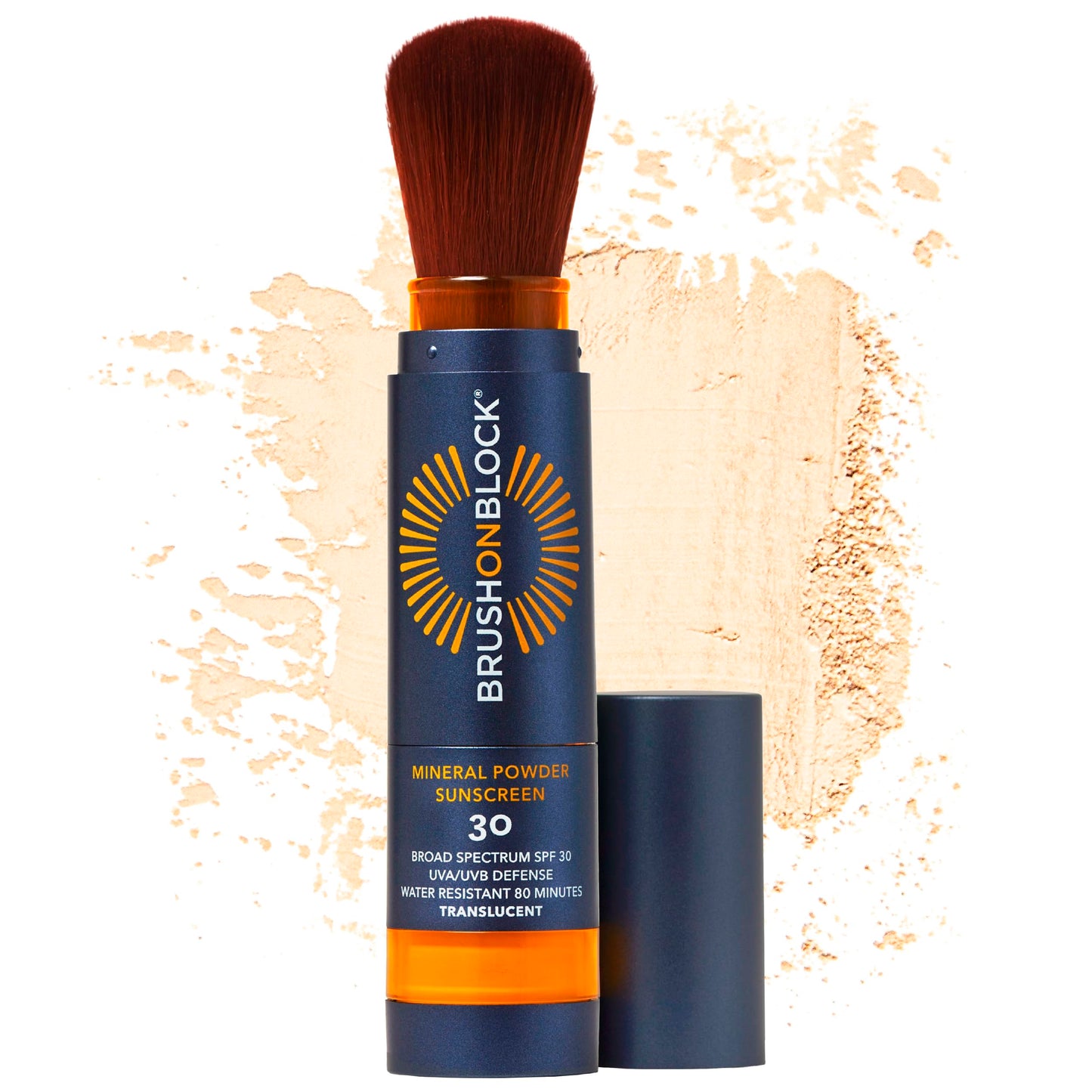Brush On Block SPF 30 Mineral Powder Sunscreen – Niacinamide, Hyaluronic Acid & Vitamin C | Reef-Friendly, Water-Resistant, USA-Made