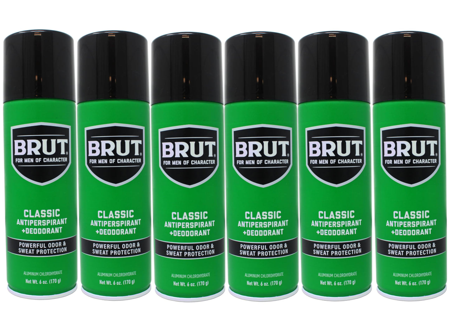 Brut Deodorant Aerosol 6oz Classic Scent – 6 Pack Anti-Perspirant & Deodorant