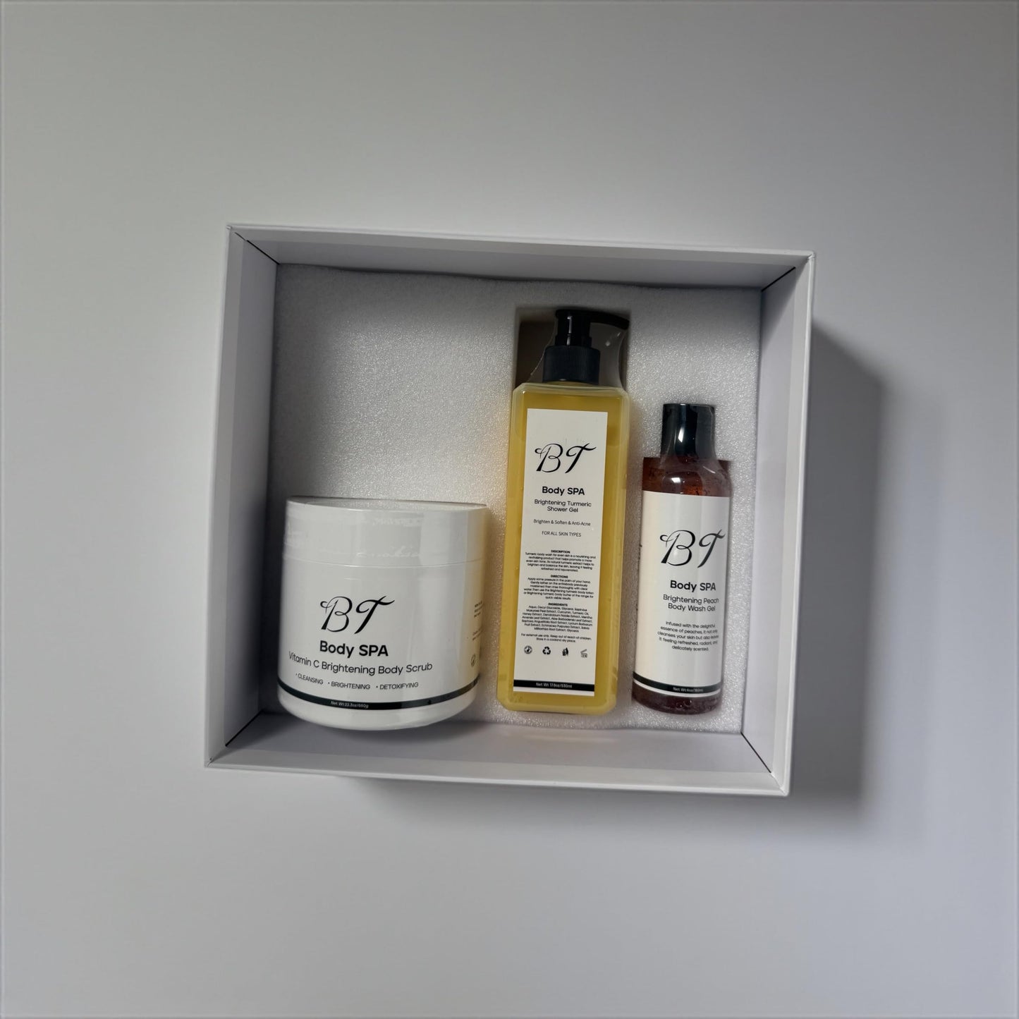 BT Body Spa Exfoliating Body Scrub Set – Vitamin C, Peach & Turmeric for Smoother, Glowing Skin