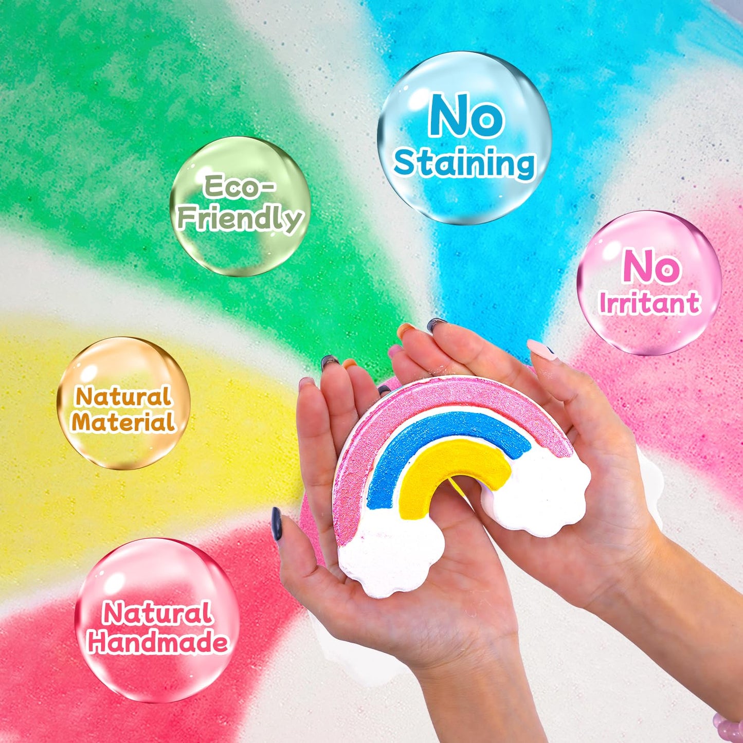 BusyMouth 9XXL Bath Bombs Gift Set – 9pc Kids Bath Bombs with Surprise Toys