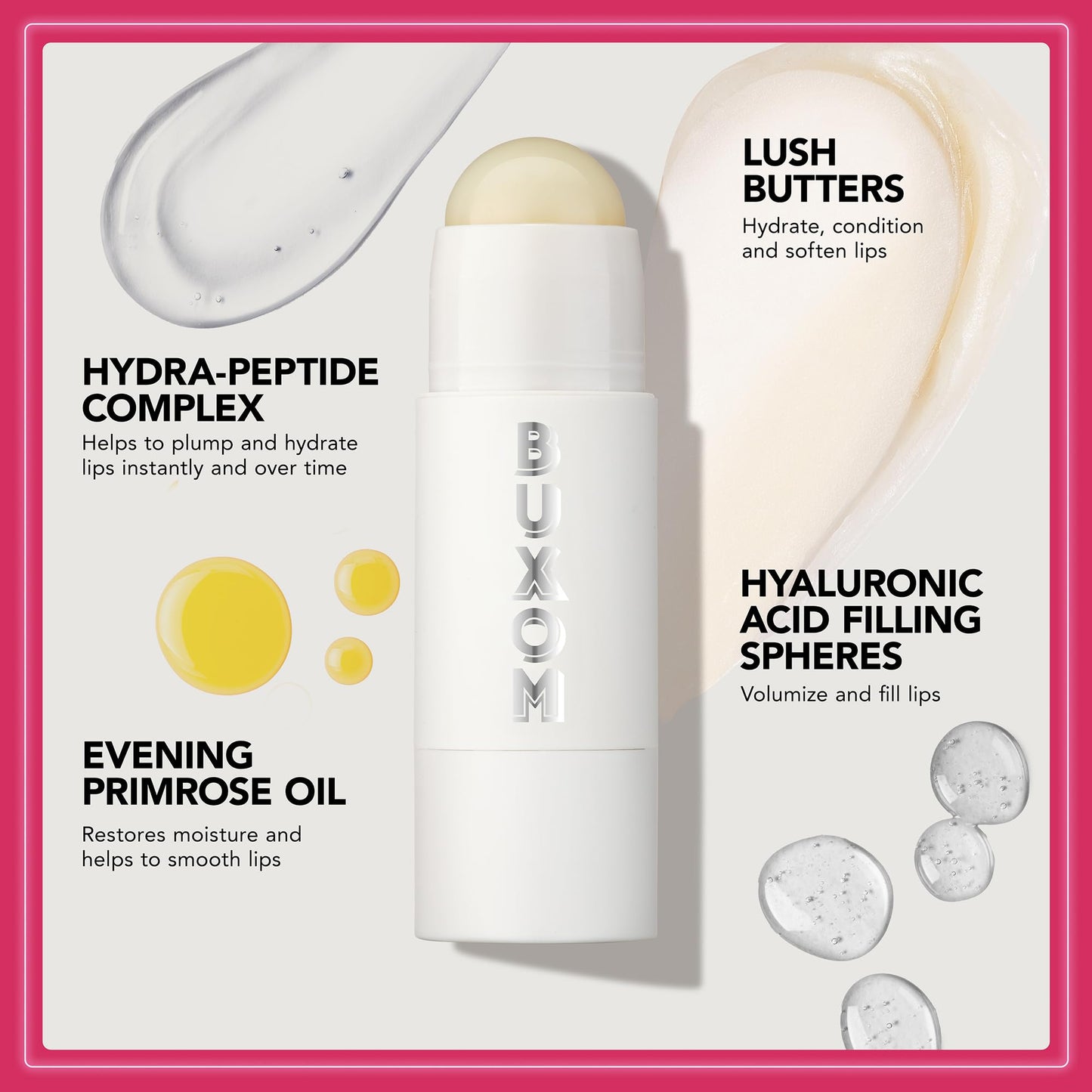 BUXOM Power-Full Plump Lip Balm – Intense Lip Repair Butter | 24HR Hydration & Clear Shine