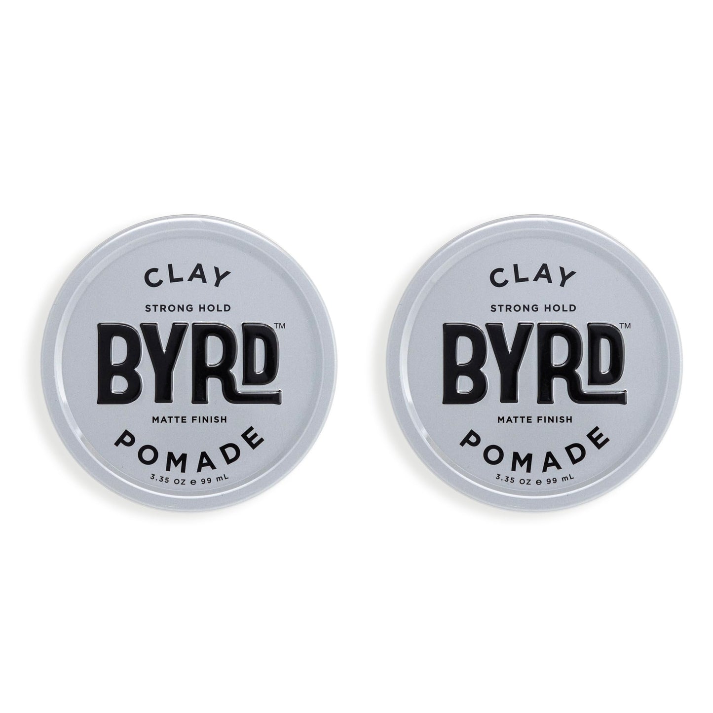 BYRD Hair Clay Pomade 2-Pack - Strong Hold, Ultra Matte Finish, Volume & Sculpt