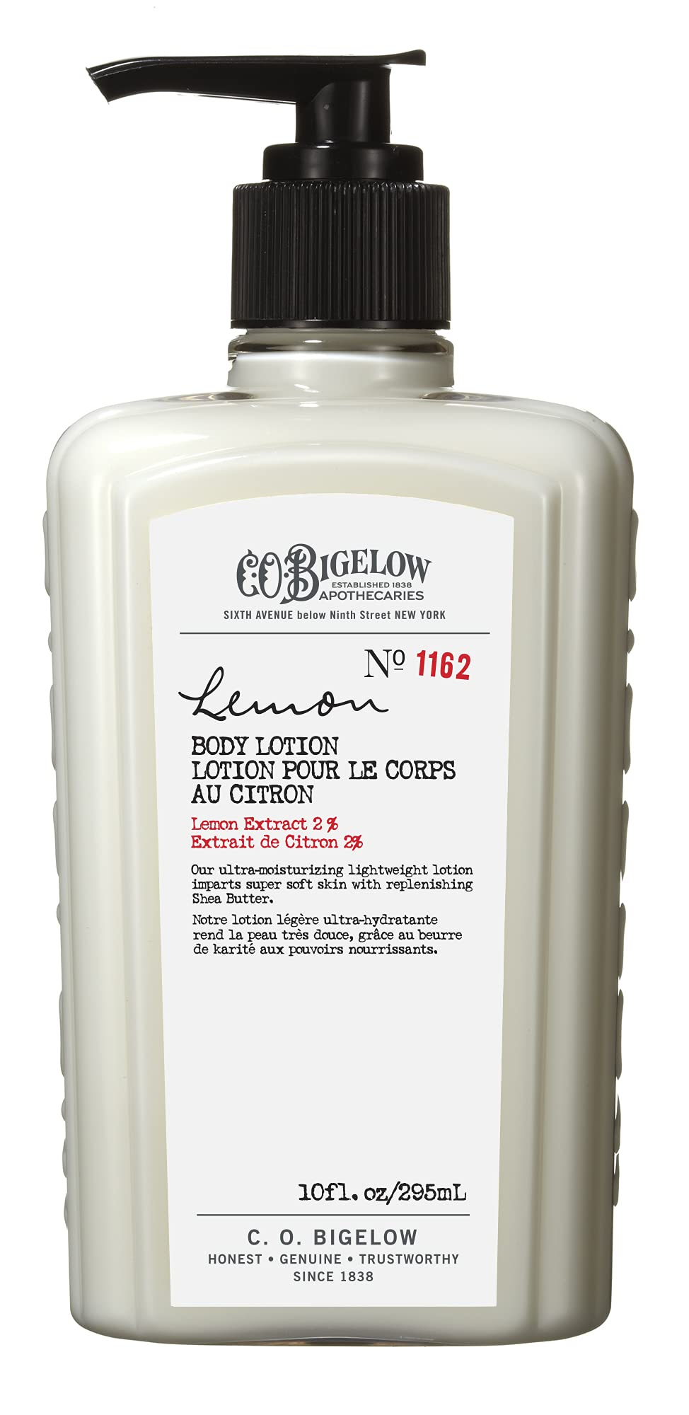 C.O. Bigelow Lemon Body Lotion – Moisturizing Lotion for Dry Skin with Shea Butter & Lemon Extract, 10 fl oz