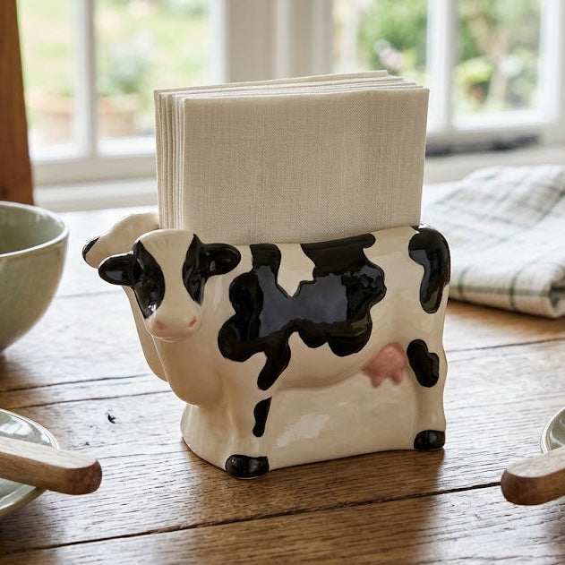 Country Living Cow Napkin Holder