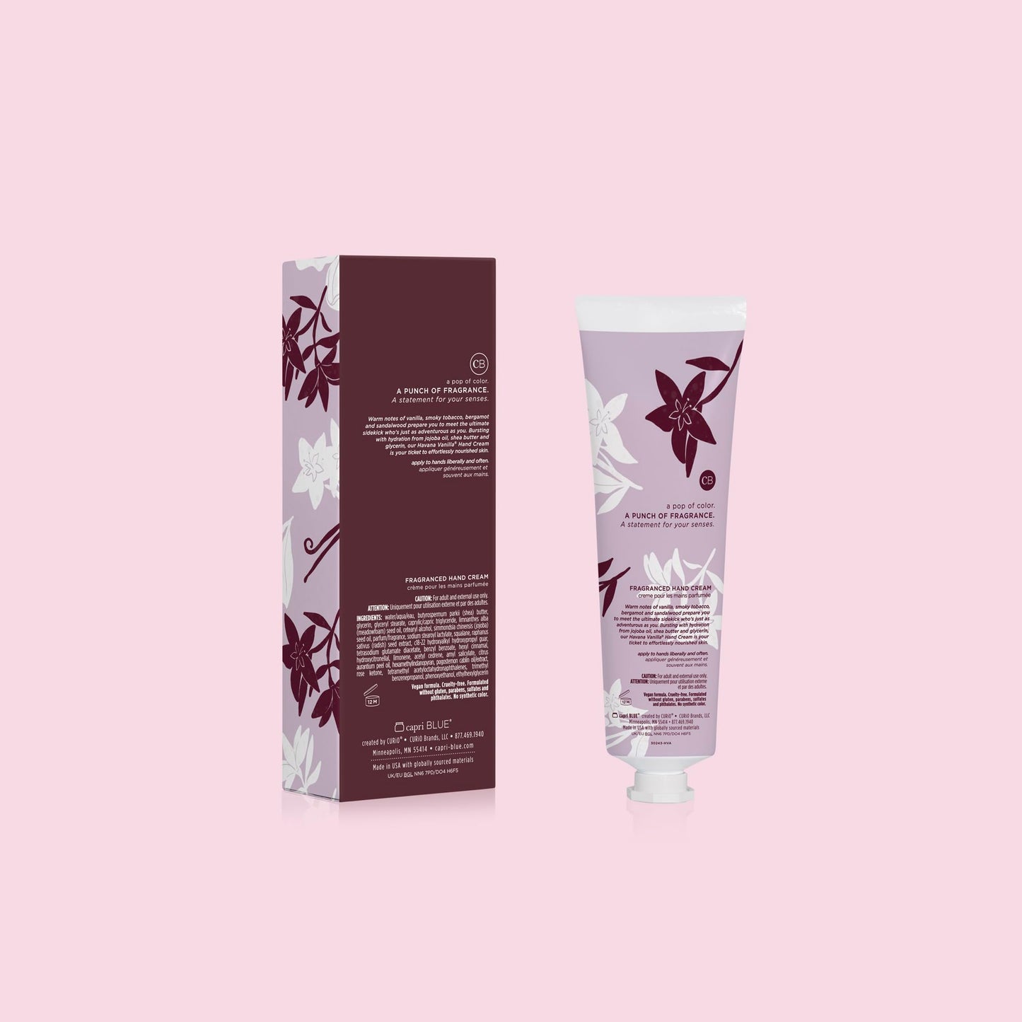 Capri Blue Moisturizing Hand Cream Travel Size Havana Vanilla – Flora Edit Collection | 3 oz