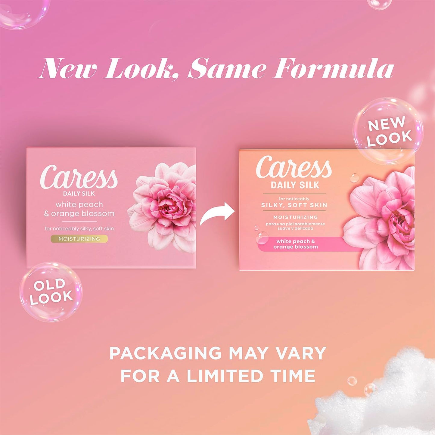 Caress Body Wash 2-Pack + Bar Soap – Daily Silk Bundle for Silky Soft Skin