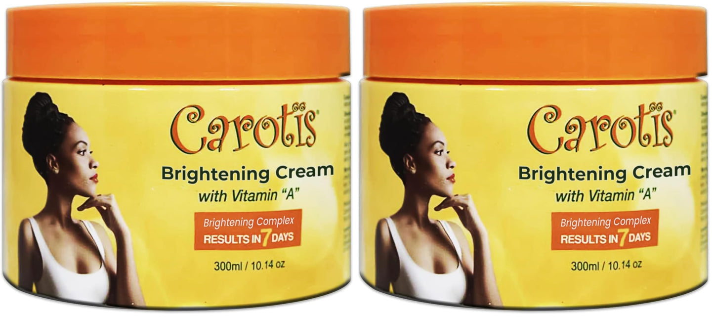 CAROTÏS Skin Brightening Cream – 2-Pack, 300ml Each, 7-Day Night Cream with Vitamin A