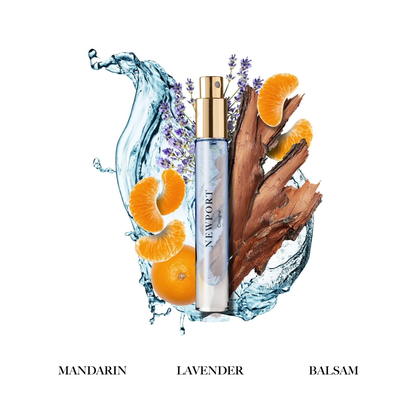 Caswell-Massey Newport Cologne Spray — Seaside Fougère with Mandarin, Balsam & Cedarwood | 0.25 oz Travel Size