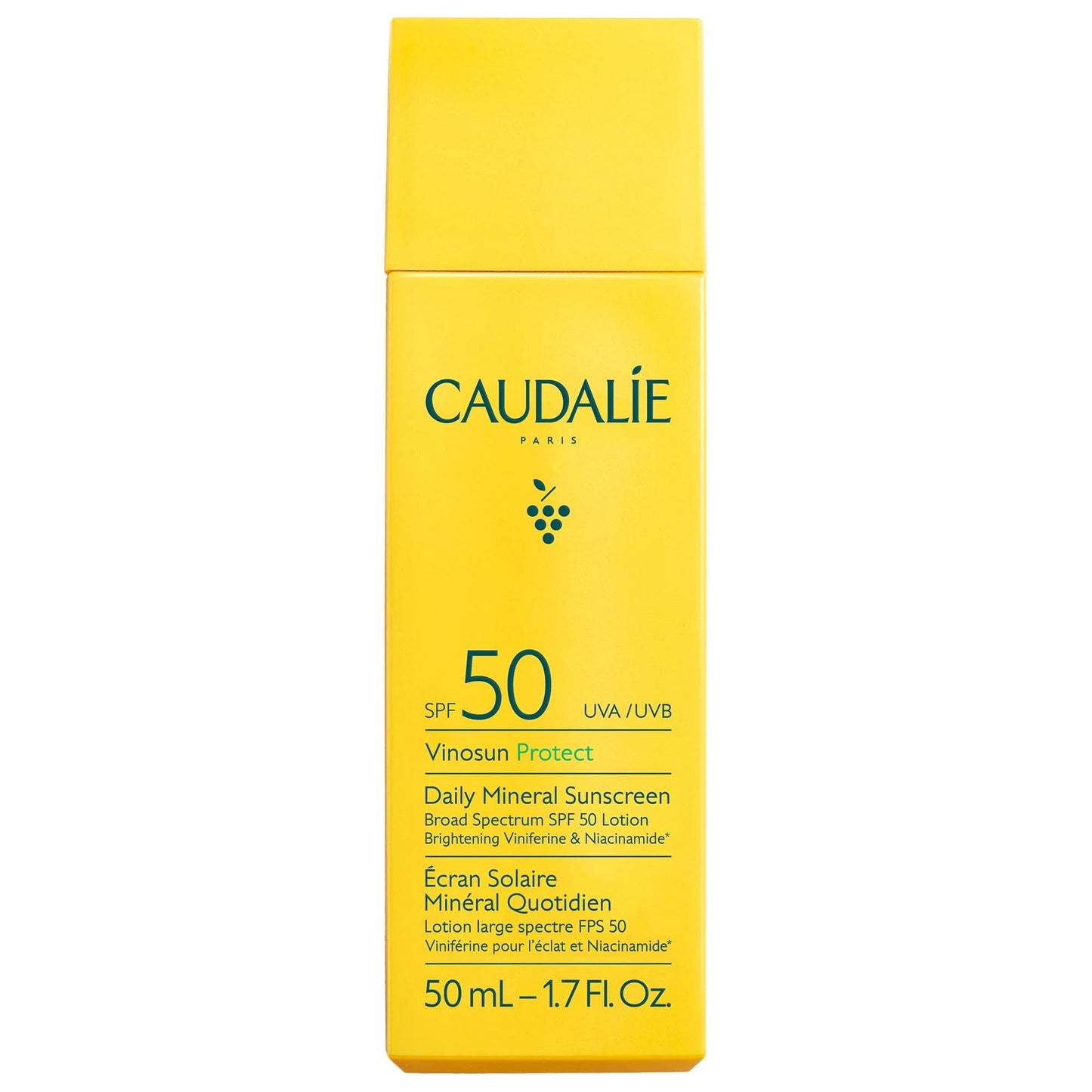 Caudalie Vinosun Protect Daily Mineral Sunscreen SPF50 — 50 mL