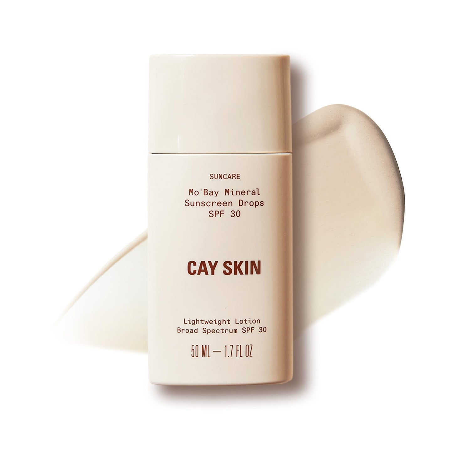 Cay Skin Mo'Bay Mineral Sunscreen Drops SPF 30 – Mineral SPF Face Sunscreen & Makeup Primer with Sea Moss