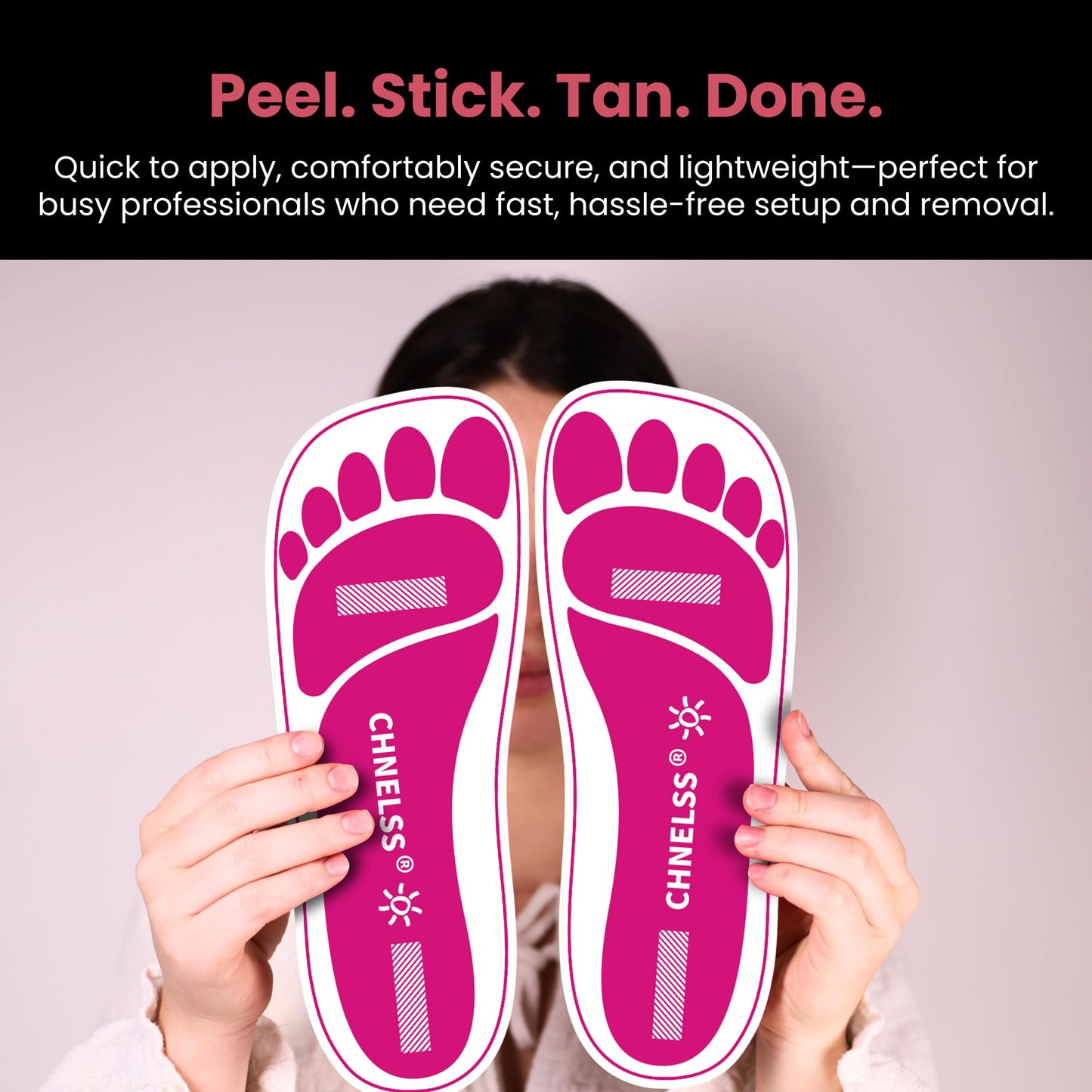 CHNELSS Pink 120 Pairs Disposable Spray Tanning Feet Pads – Hygienic Foot Protectors for Salons