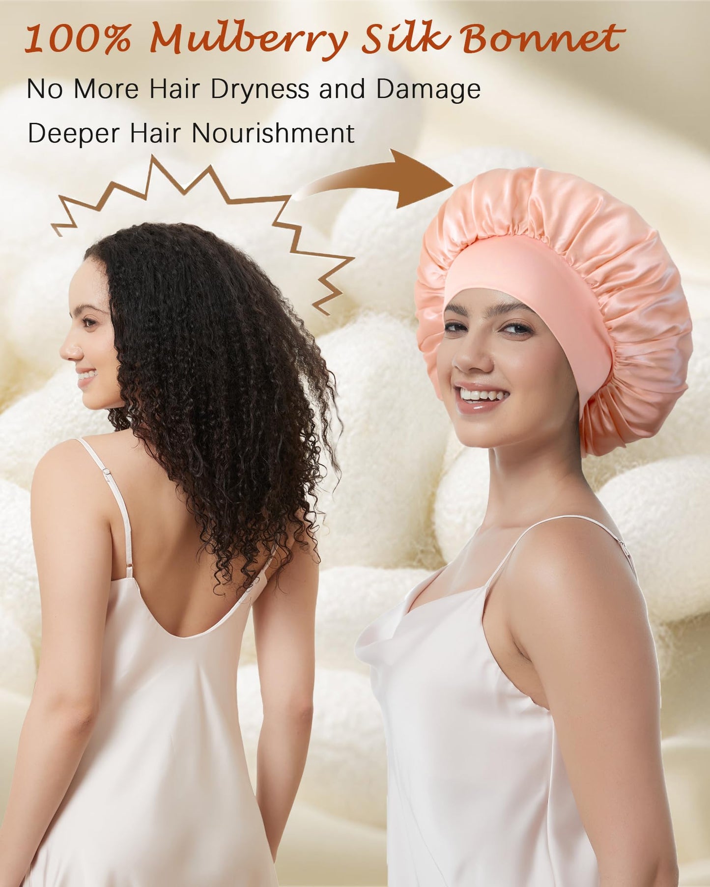 Choshion 100% Mulberry Silk Bonnet for Sleep – Gentle Hair Care