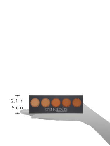 Cinema Secrets Ultimate Foundation 5-in-1 Palette – Medium Peach-Beige Undertones, Buildable Coverage, Long-Wear Matte Finish, Paraben-Free