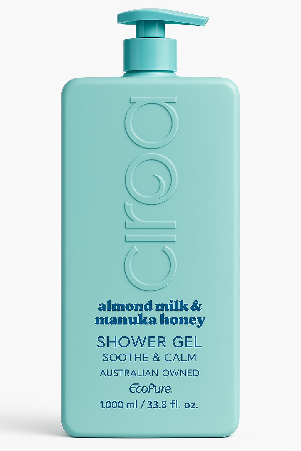 Ciroa Almond Milk & Manuka Honey Shower Gel – Soothe & Calm, 33.8 fl oz (1000 ml)