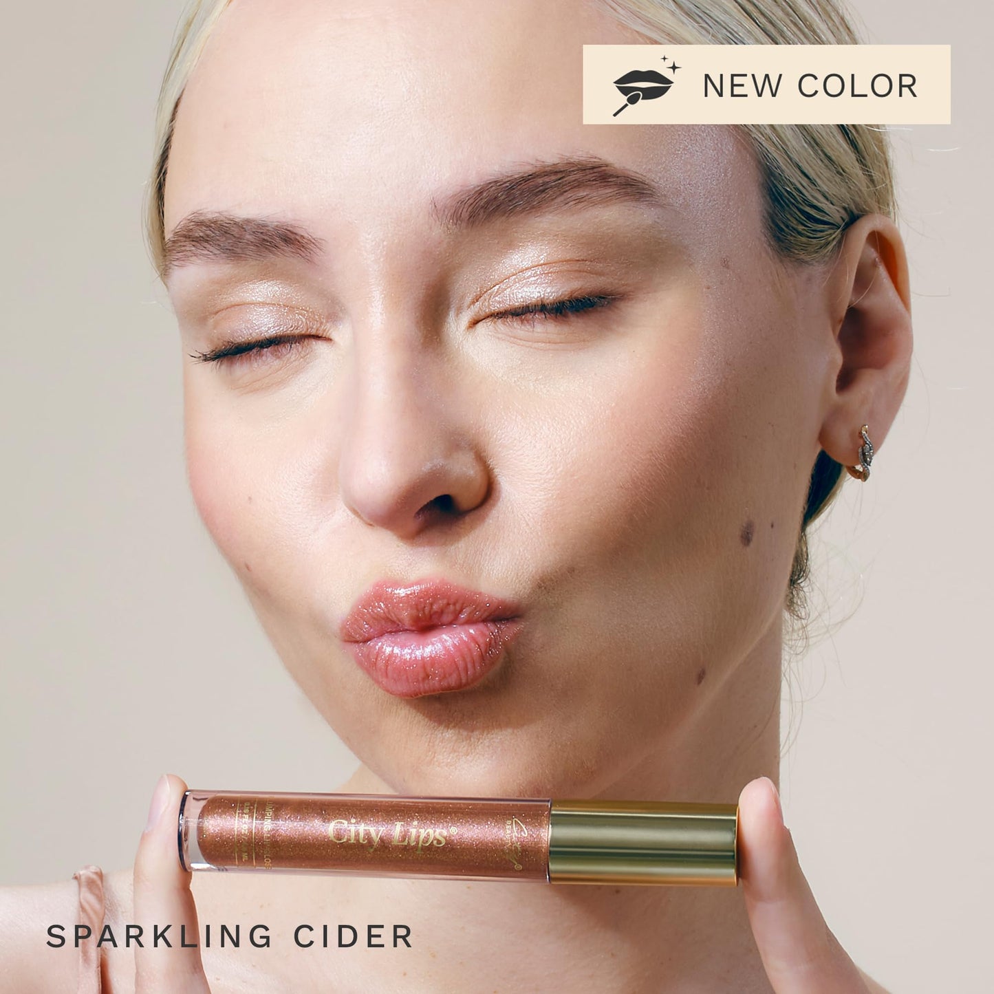 City Lips Sparkling Cider Plumping Lip Gloss by City Beauty – High Shine Hydration