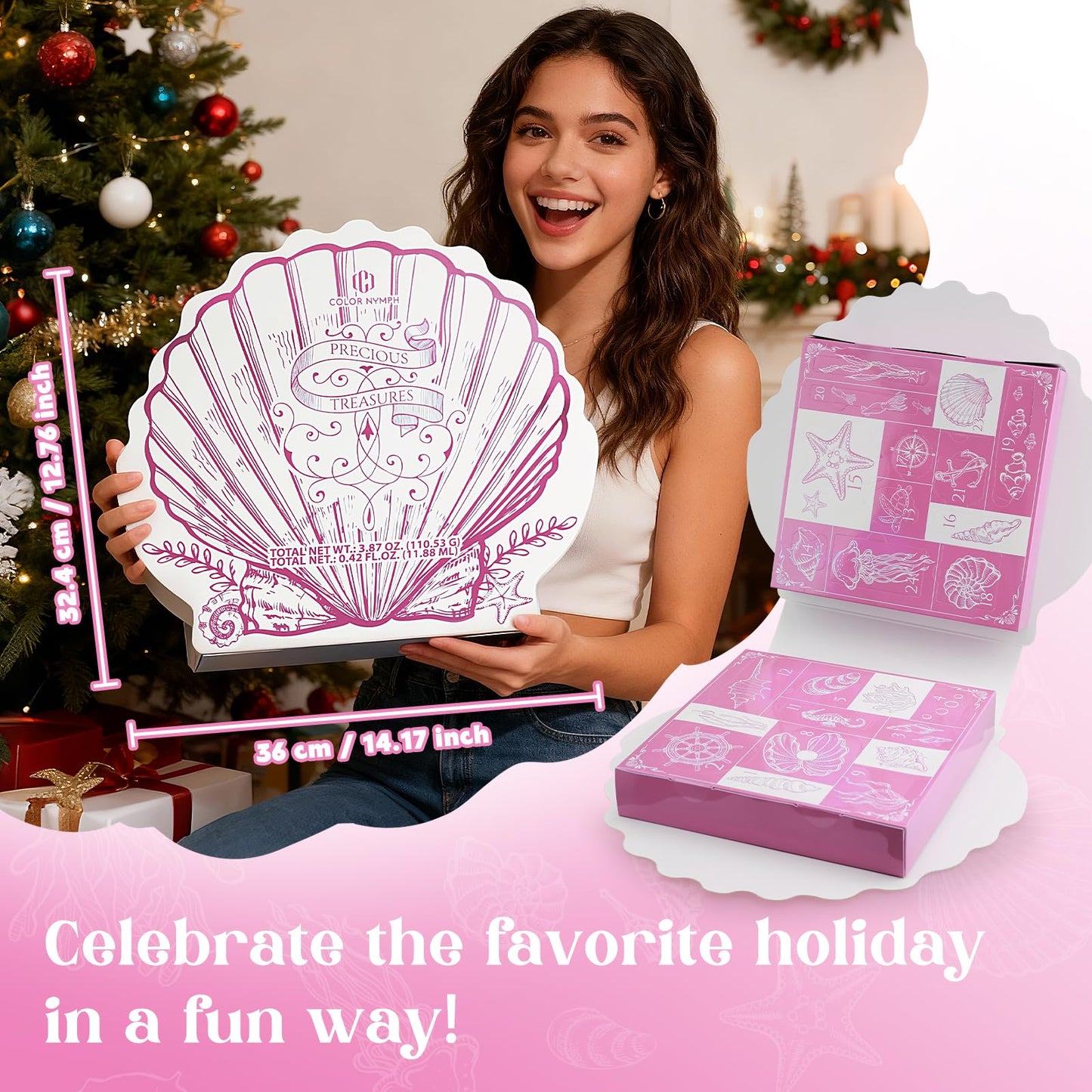 Color Nymph Makeup Advent Calendar 2025 – 24 Days of Surprises Gift Set (Pink)