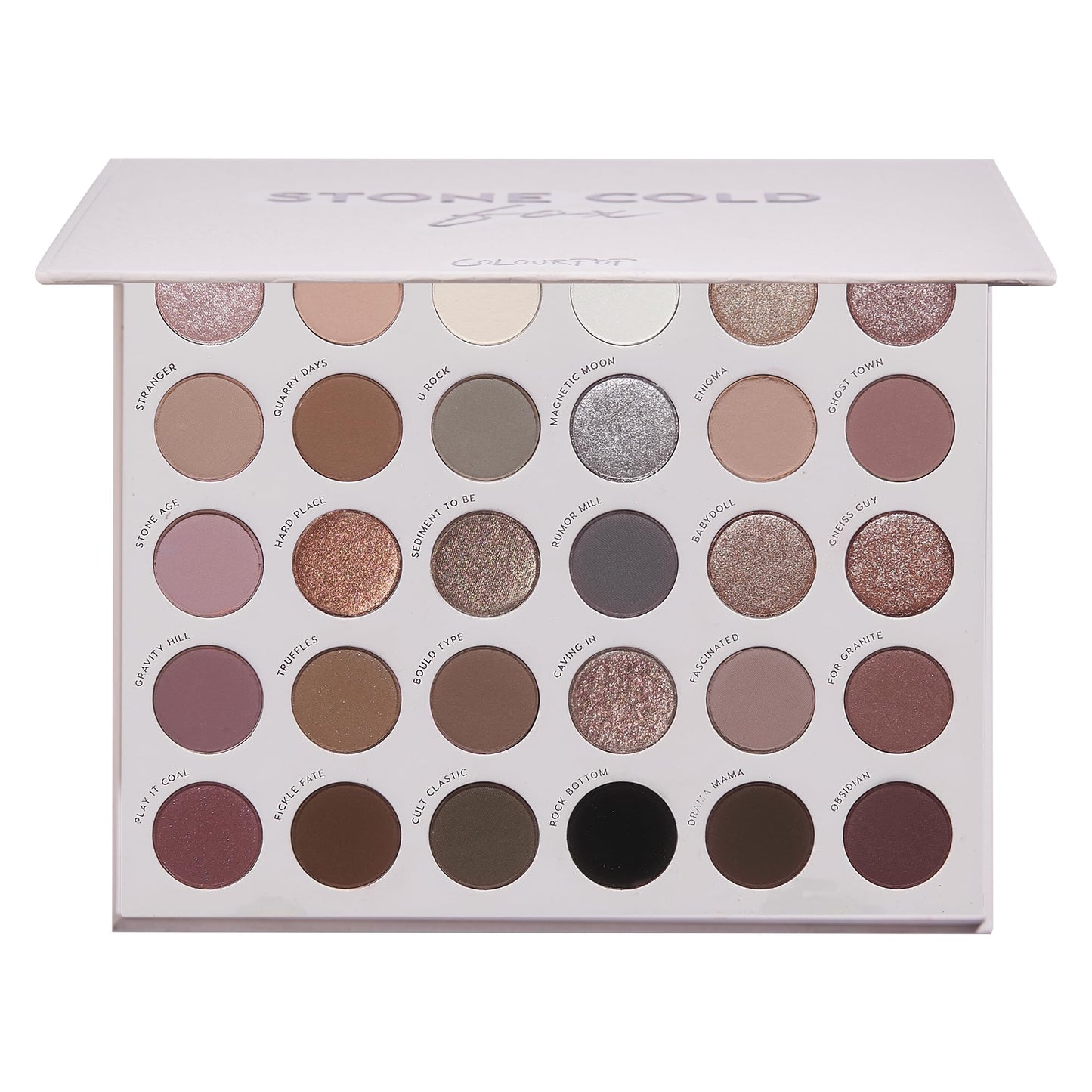 ColourPop Stone Cold Fox Eyeshadow Palette – 30 Cool-Toned Matte & Metallic Shades