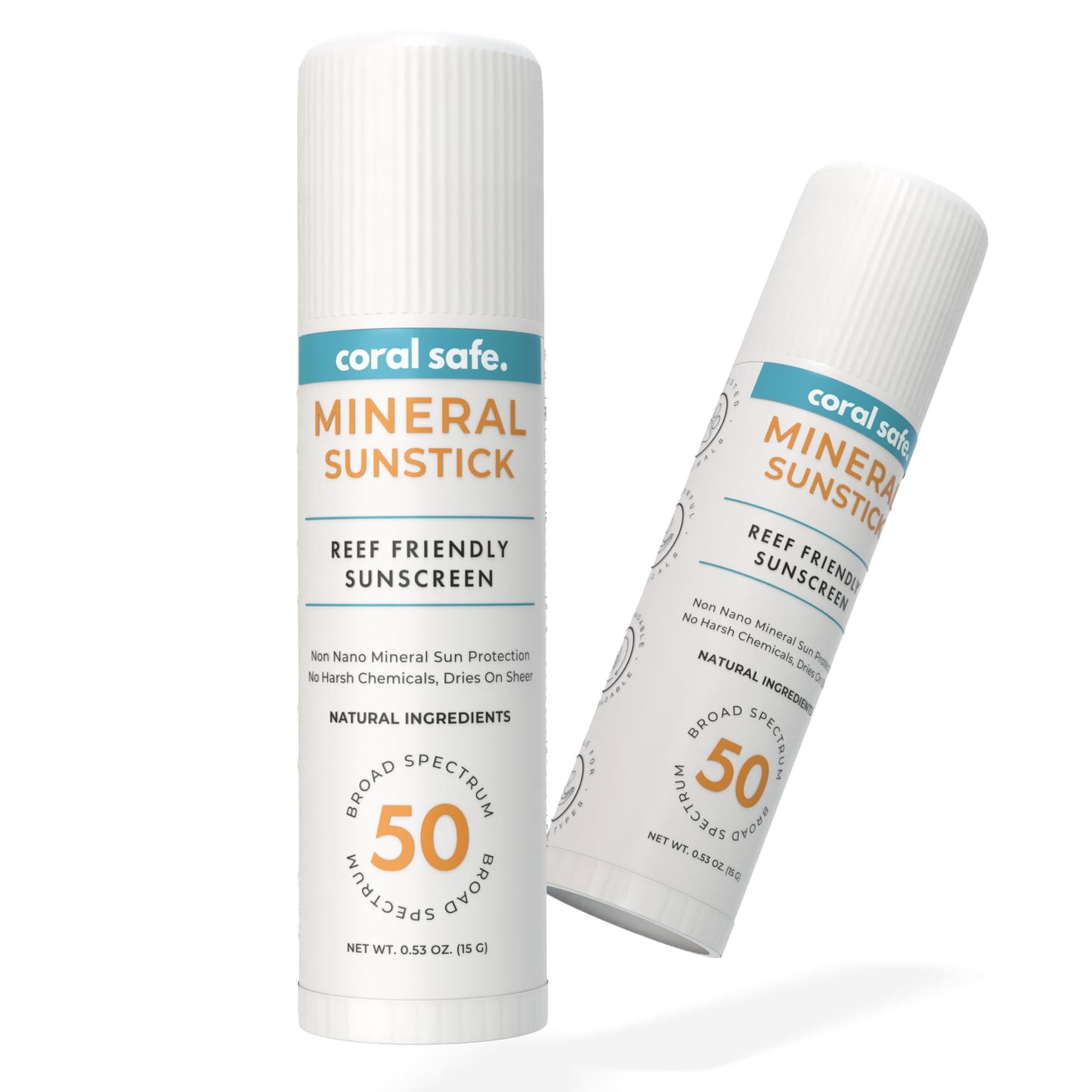 Coral Safe Reef Safe SPF 50 Mineral Face Stick 2 Pack – Hawaii & Mexico Approved