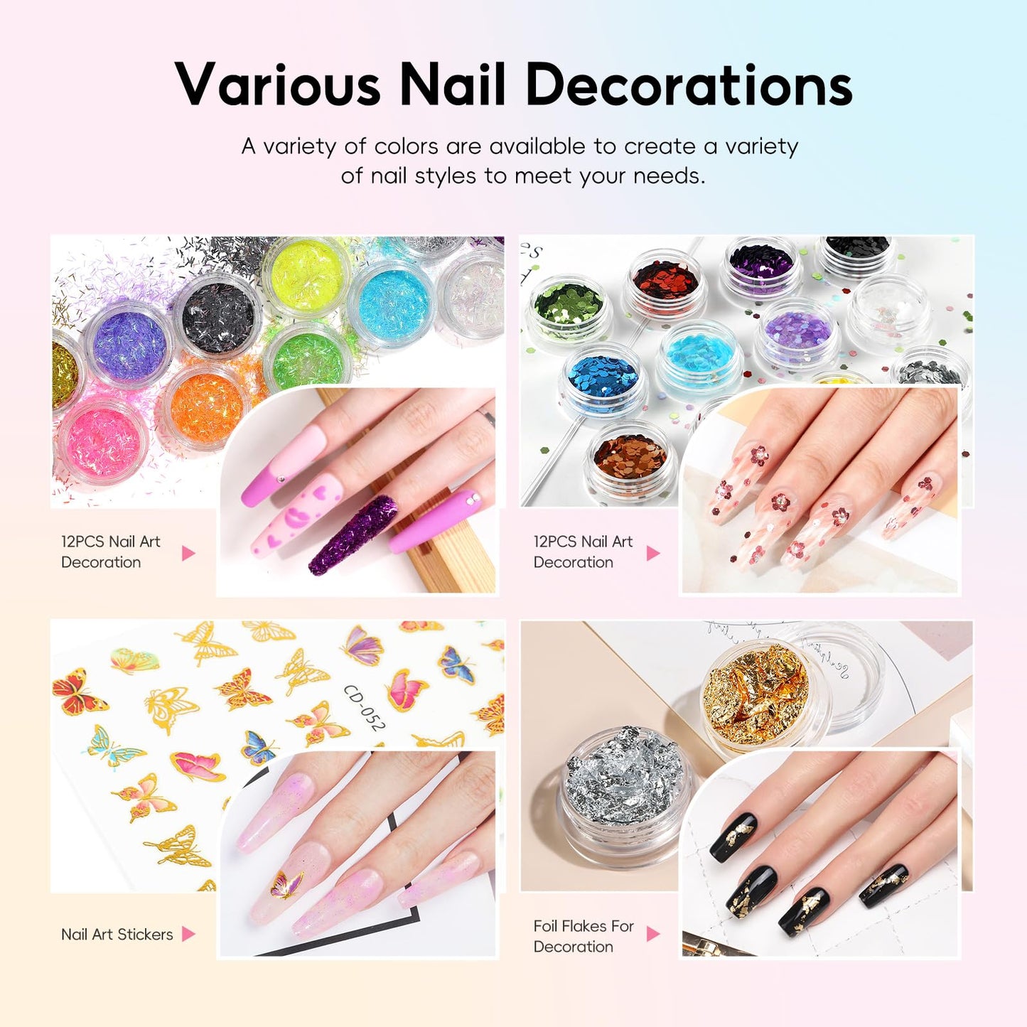 COSCELIA Acrylic Nail Kit for Beginners — All-in-One Gel Polish, Acrylic Powder, Drill & UV Light