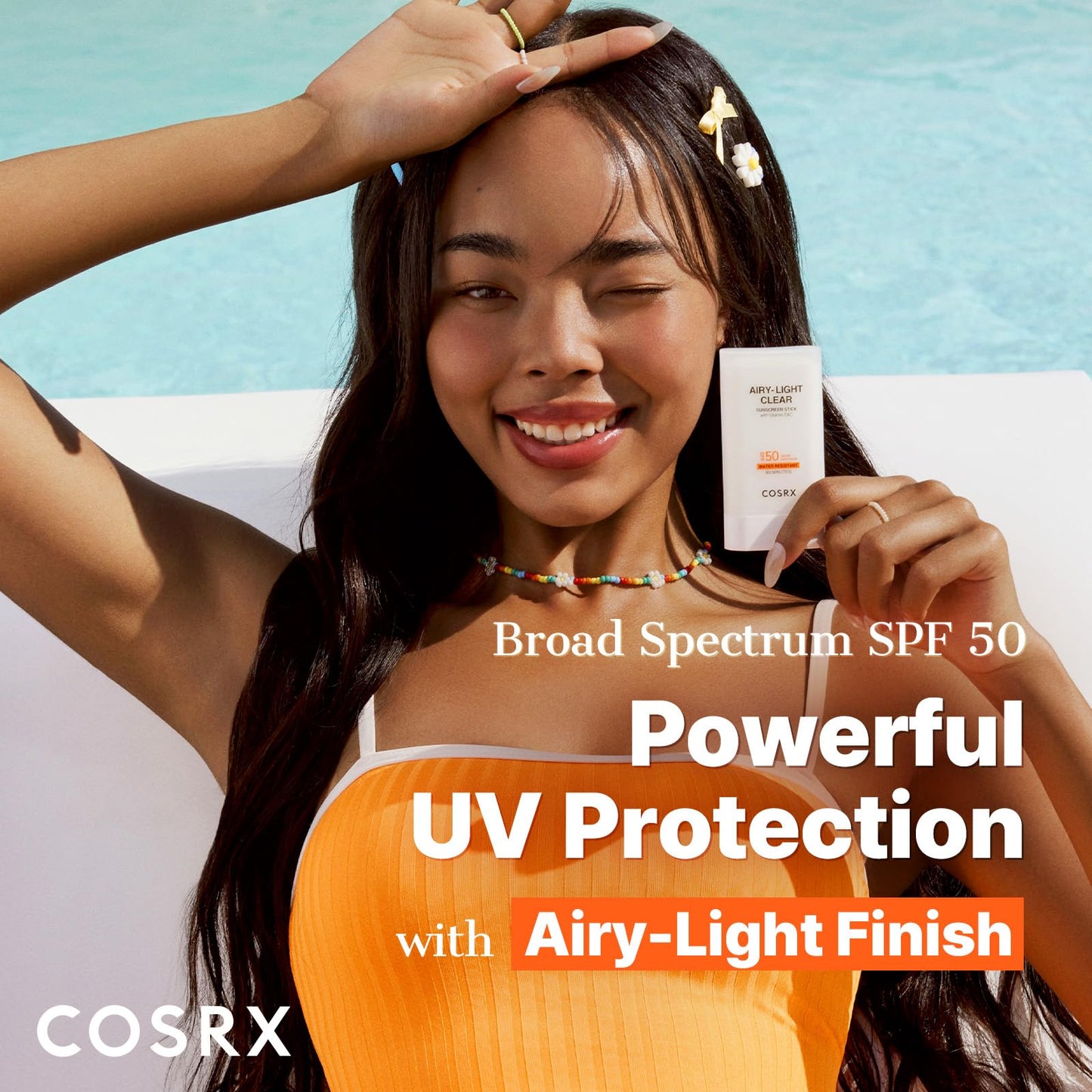 COSRX Airy-Light Clear Sunscreen Stick SPF 50 | Matte Finish, Vitamin E & C, 0.67 oz (19 g)