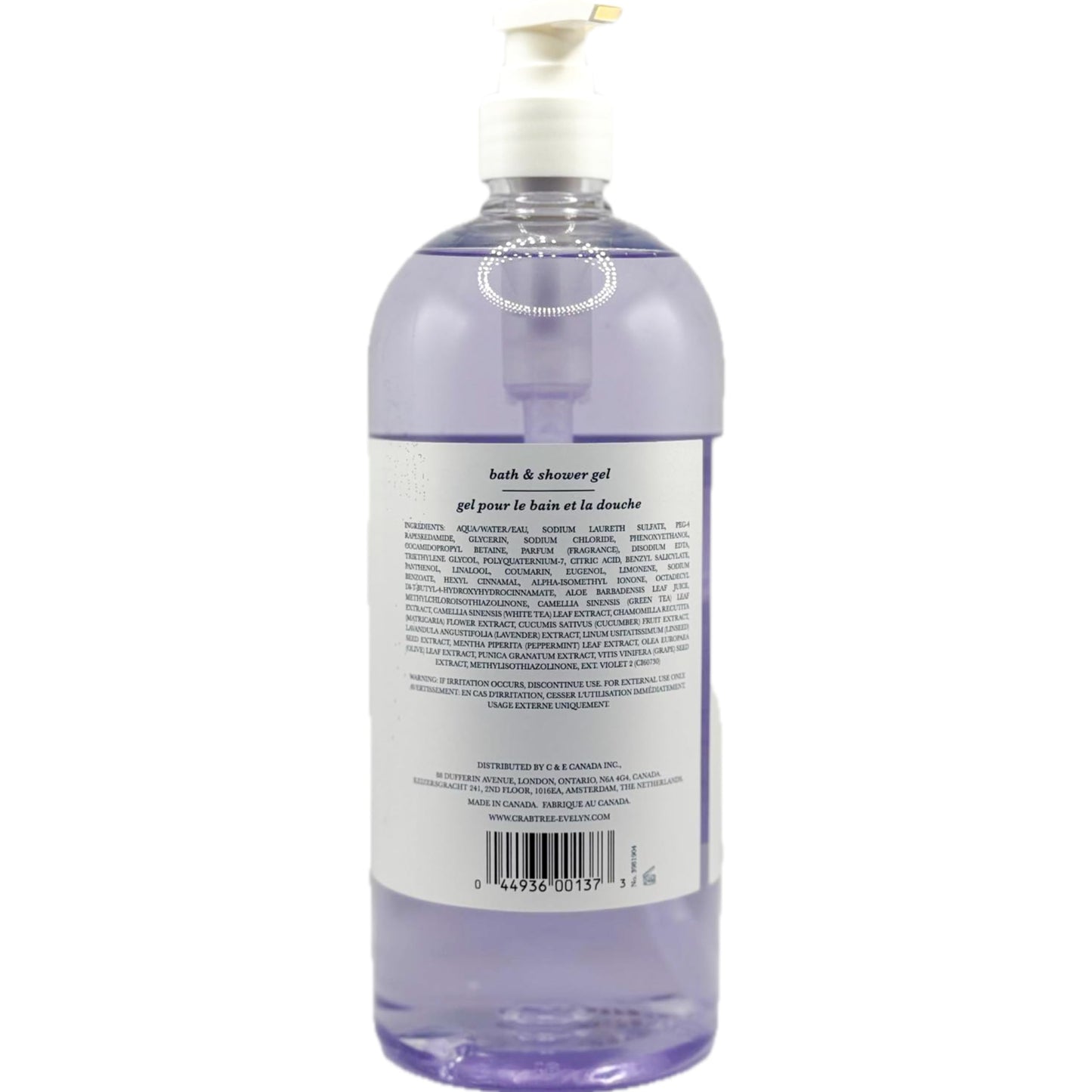 Crabtree & Evelyn Nantucket Briar Bath and Shower Gel – 33.8 oz Pump Bottle