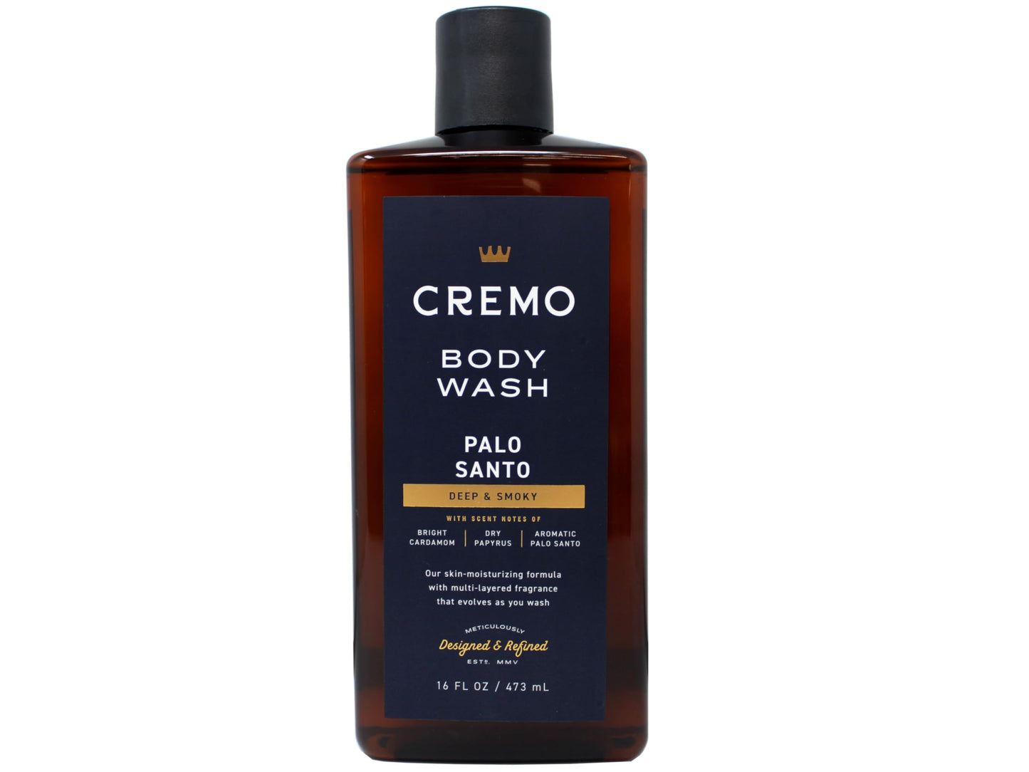 Cremo Body Wash Set (16 oz each) – Palo Santo, Italian Bergamot & Golden Amber | Skin-Moisturizing Formula
