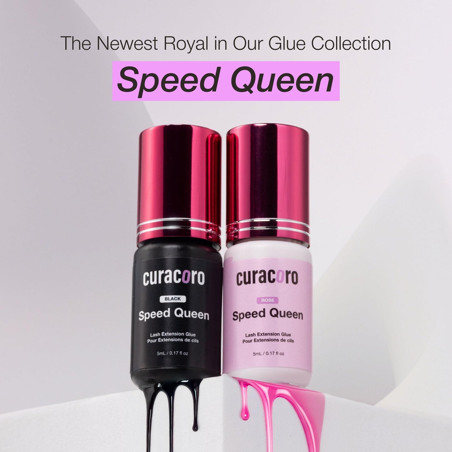 CURACORO Professional Eyelashes Glue – Extra Strong Salon Adhesive (5ml, 0.5–1s Dry)