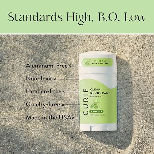 Curie Natural Deodorant for Women – Original 3-Pack (Coconut Nectar, Orange Neroli, White Tea) – Aluminum Free, Vegan