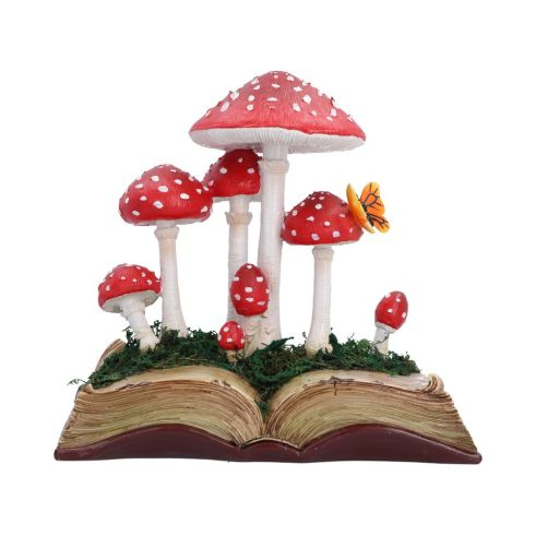 Mushroom Toadstool Book Figurine