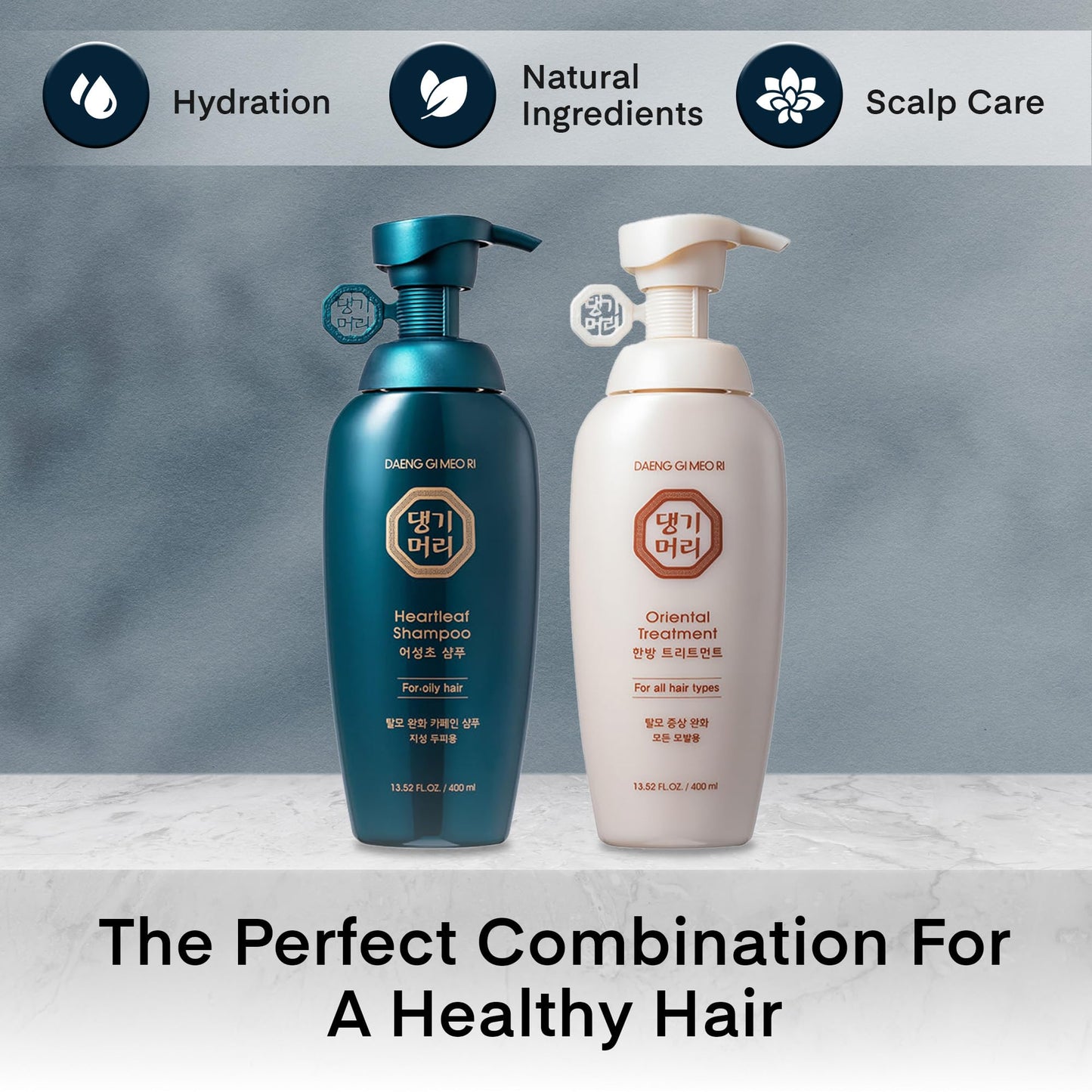 Daeng Gi Meo Ri Hair Loss Care Set – Shampoo for Oily Hair + Treatment for All Hair Types, 13.5 FL OZ