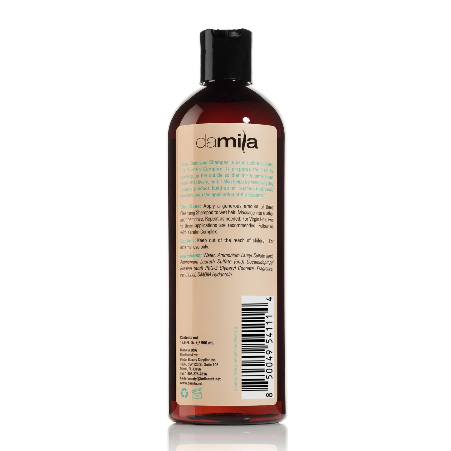 Damila Deep Cleansing Shampoo | Clarifying Shampoo for All Hair Types | Removes Residue & Prep for Keratin Treatment - 16.8 Fl Oz