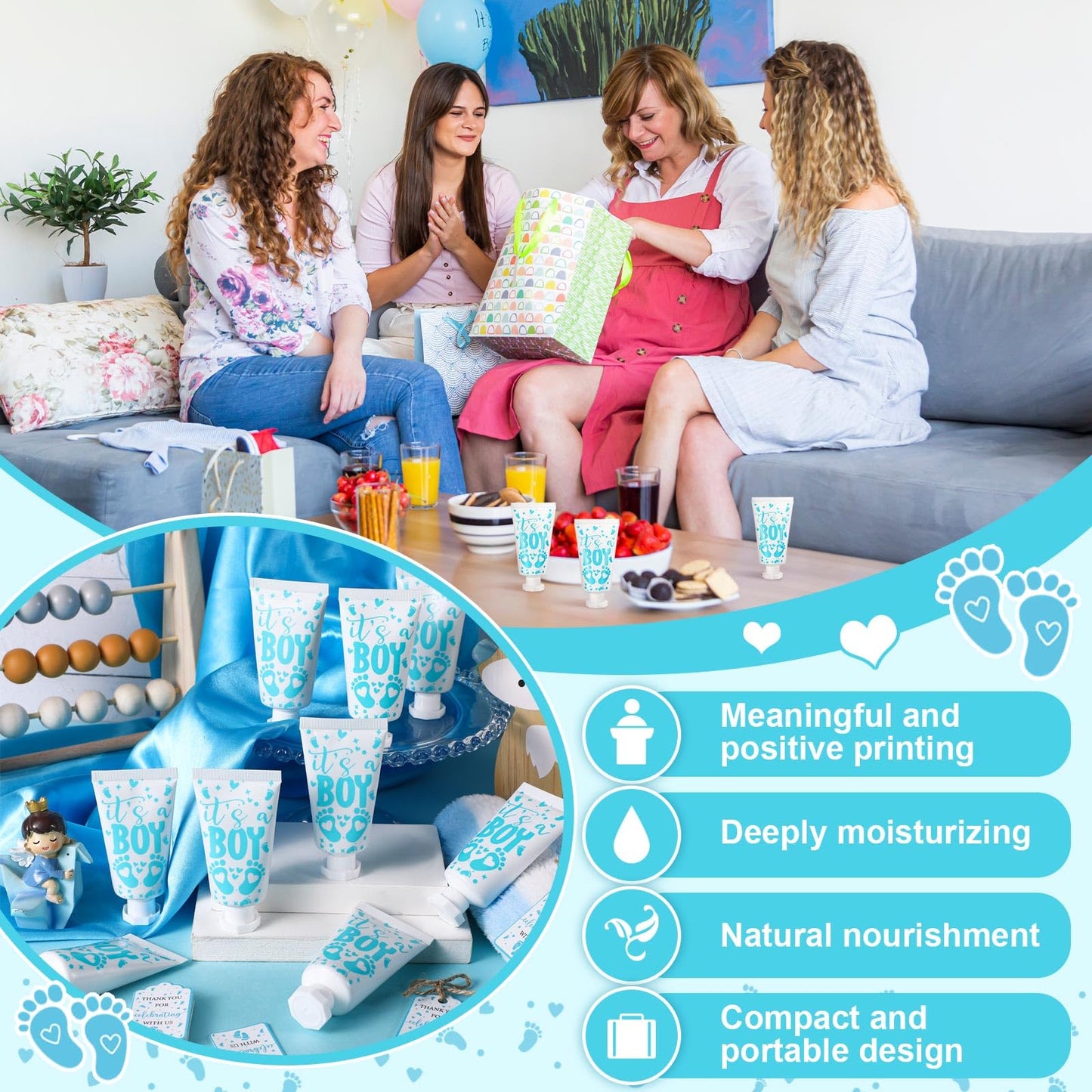 Dansib 48-Set Baby Shower Hand Cream Gifts for Guests | Travel-Size Party Favors