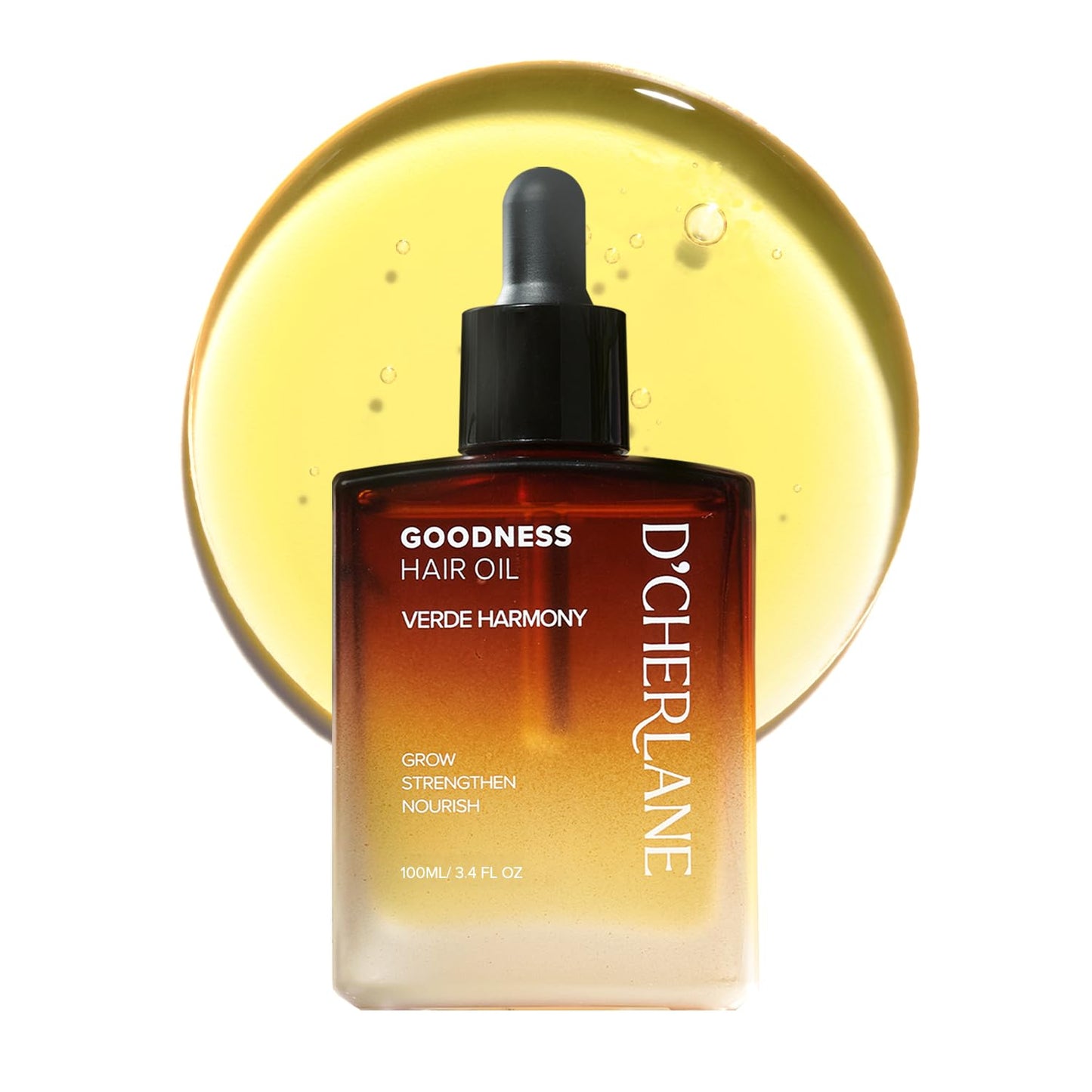D'Cherlane Hair Growth Oil – Lightweight Scalp Treatment with Rosemary, Argan, Coconut & Castor for All Hair Types