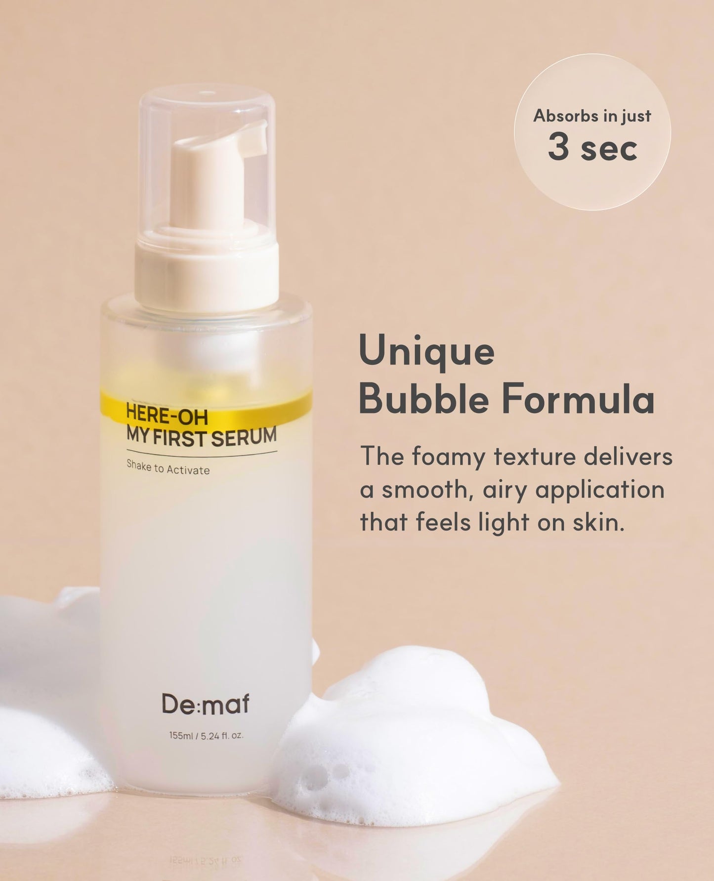 De:maf Here-Oh My Hydrating Serum with Hyaluronic Acid | Glow, Barrier Support