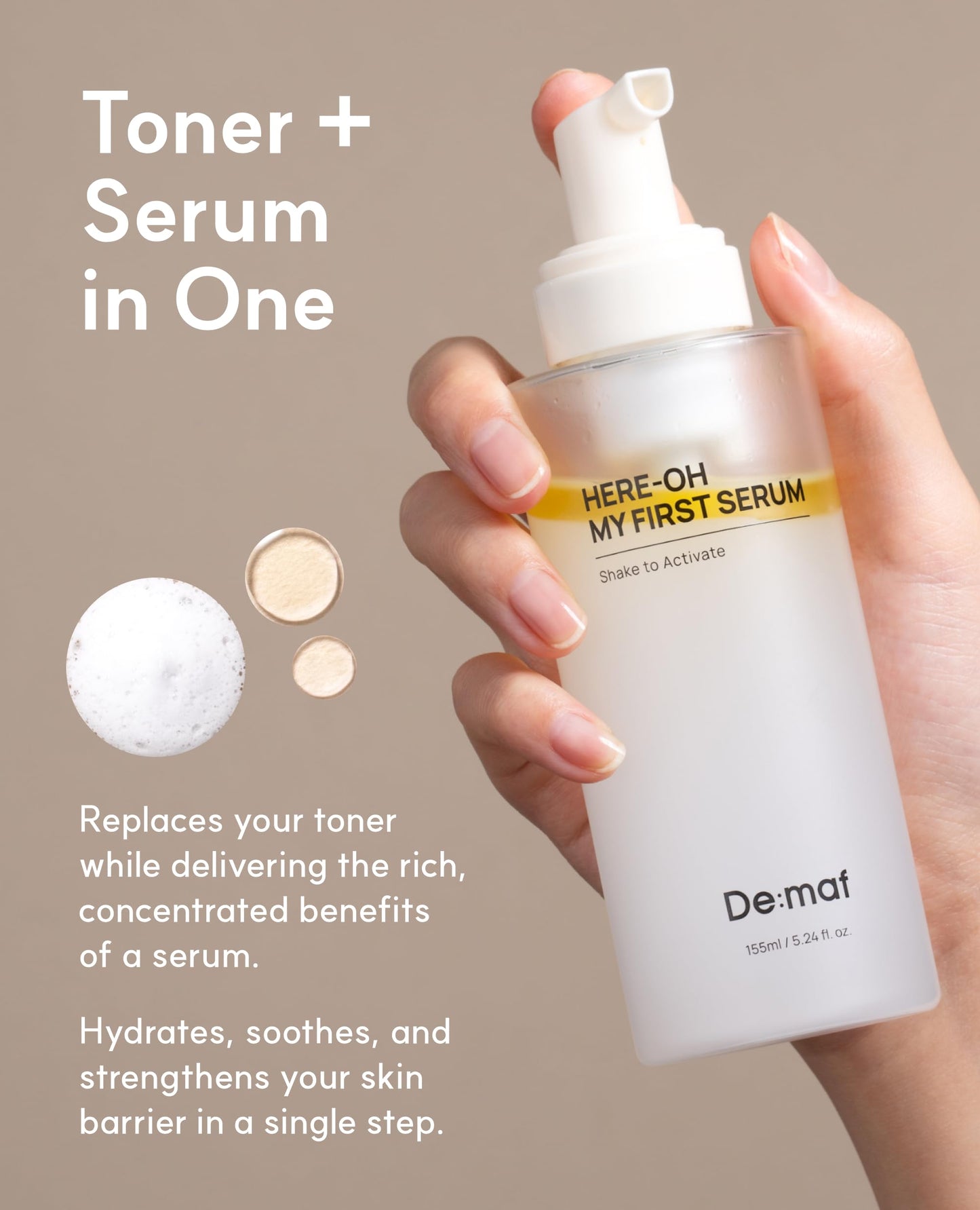De:maf Here-Oh My Hydrating Serum with Hyaluronic Acid | Glow, Barrier Support